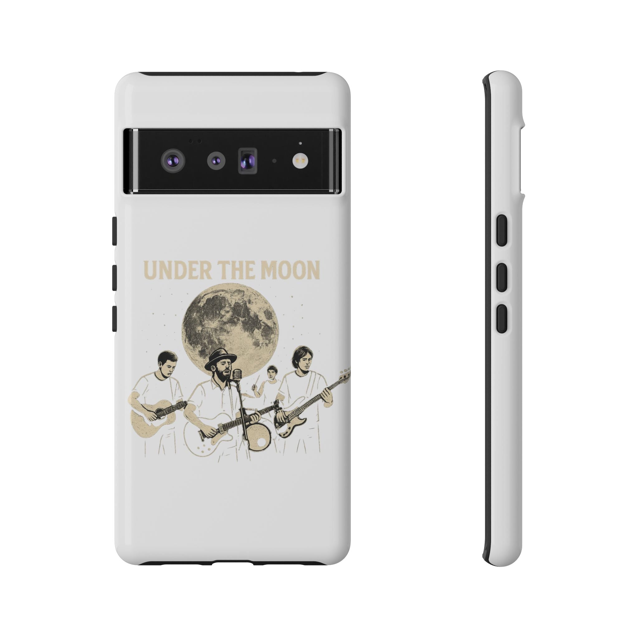 Moonlit Music Phone Case, Stellar Band Phone Cover, Celestial Gift for Music Lovers, Under the Moon Design, Festival Accessories