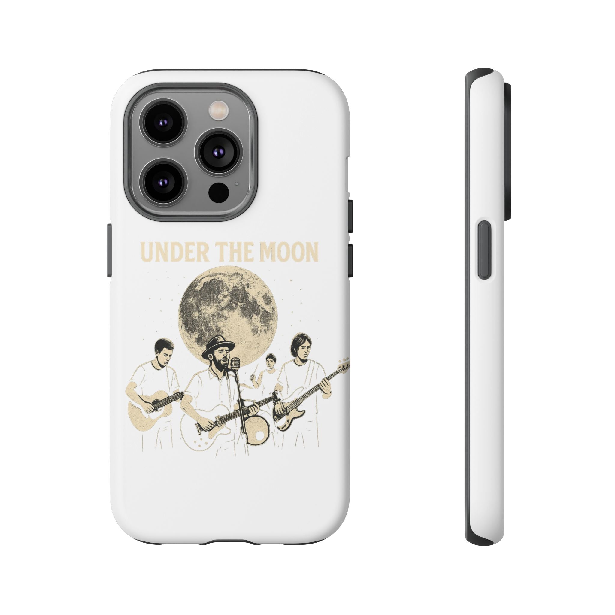 Moonlit Music Phone Case, Stellar Band Phone Cover, Celestial Gift for Music Lovers, Under the Moon Design, Festival Accessories