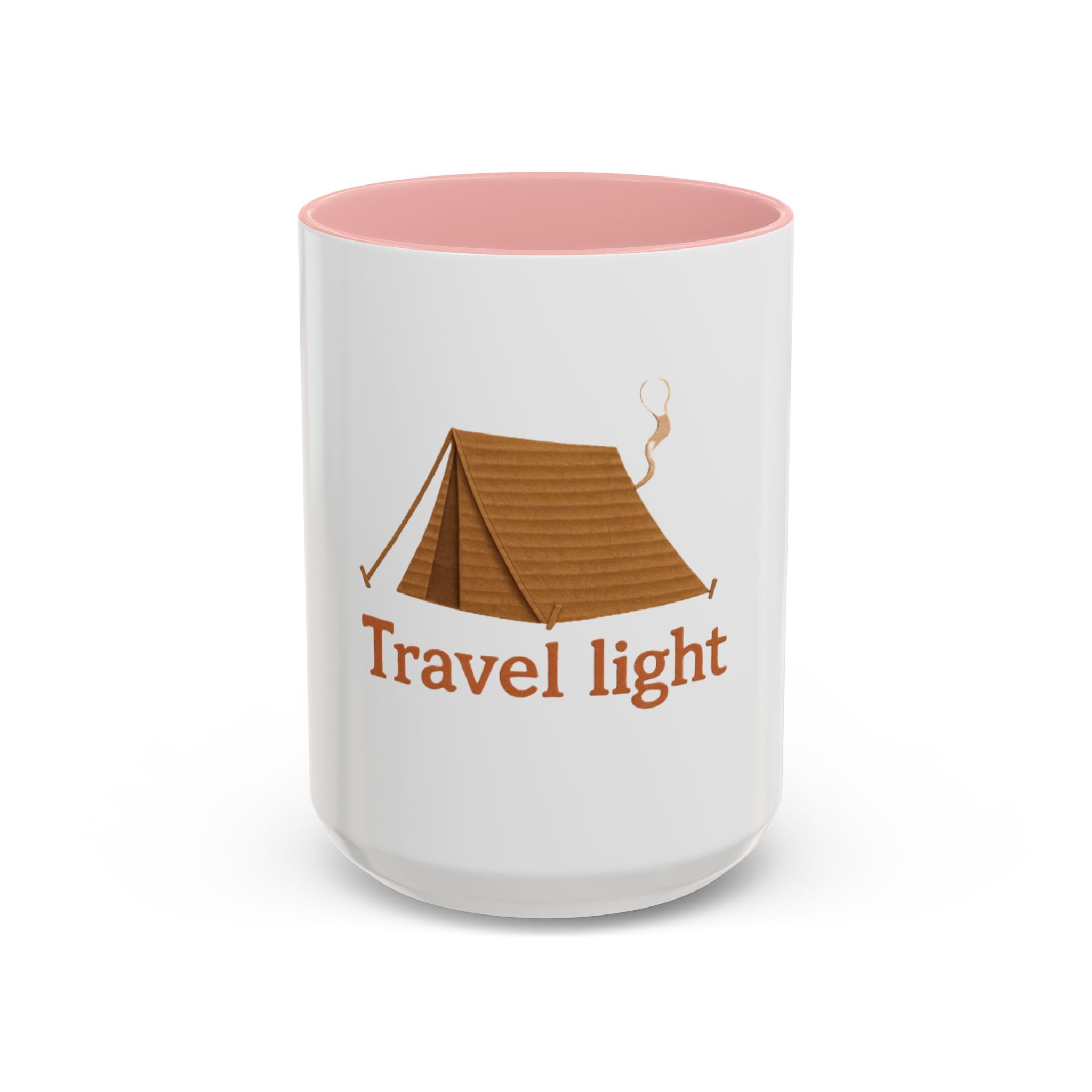 Travel Light Camping Coffee Mug, Adventure Mug, Outdoor Lover Gift, Camper's Accessory, Motivational Coffee Cup, Road Trip Essential