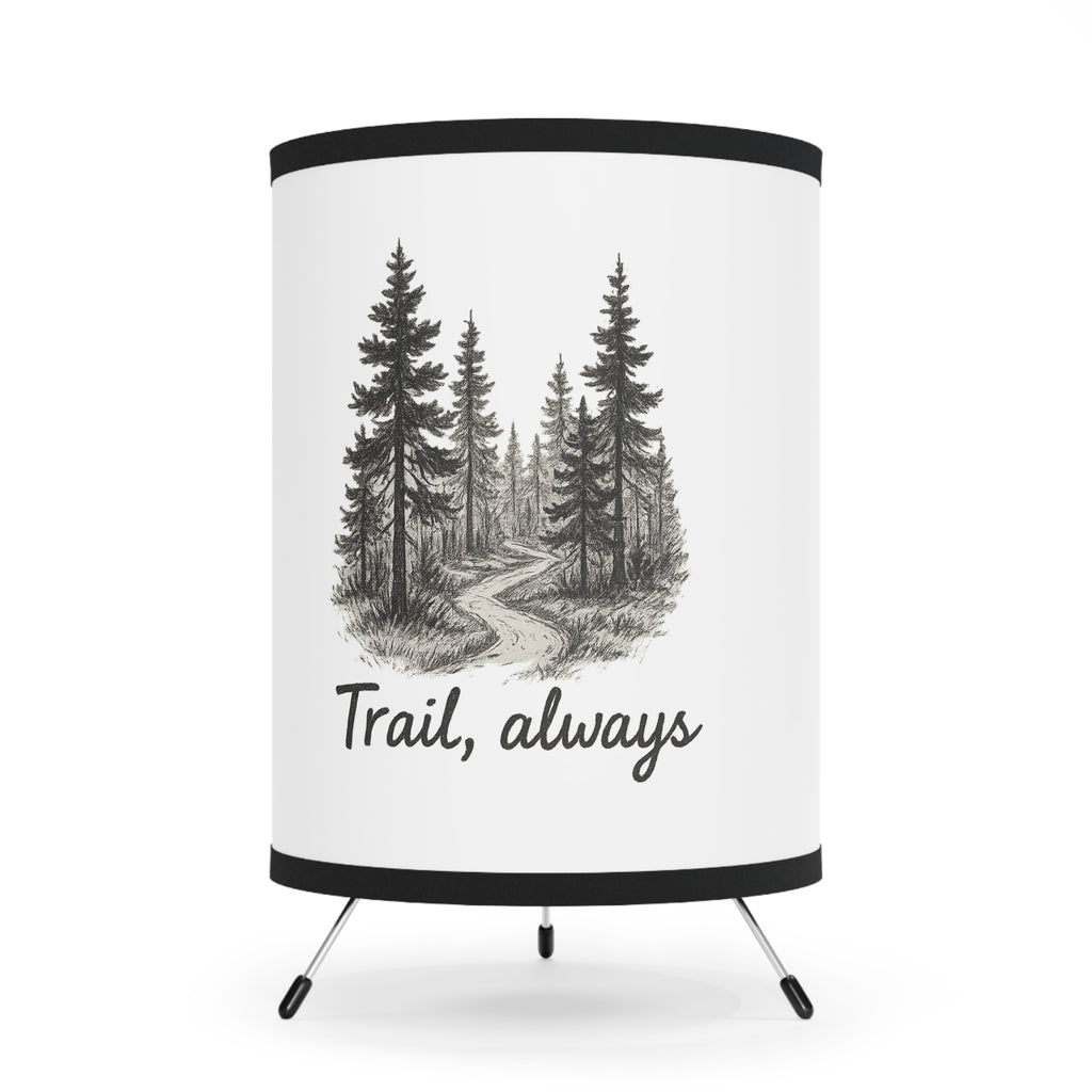 Nature-Inspired Tripod Lamp | Trail Always Décor, Woodland Vibe Lighting, Cozy Home Accessory, Perfect Gift for Outdoor Lovers