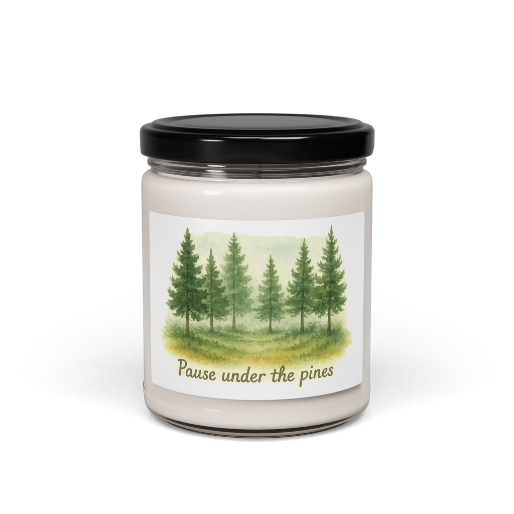Scented Soy Candle - Pause Under the Pines: Eco-Friendly Aromatherapy, Relaxation Gift, Home Décor, Cozy Vibes, Holiday Fragrance