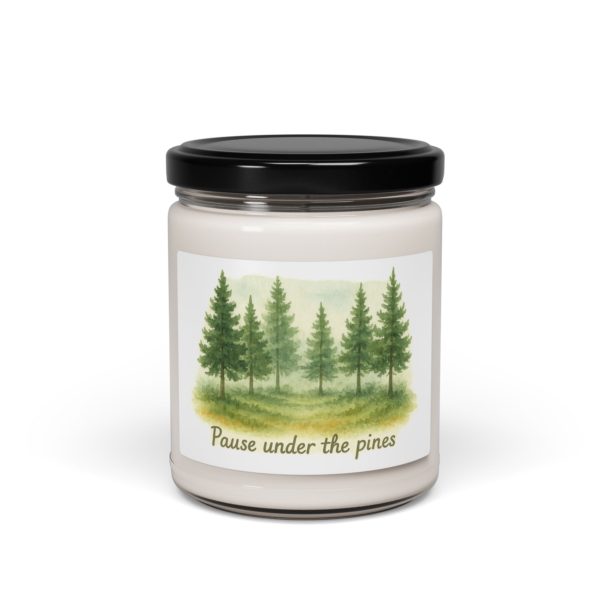 Scented Soy Candle - Pause Under the Pines: Eco-Friendly Aromatherapy, Relaxation Gift, Home Décor, Cozy Vibes, Holiday Fragrance