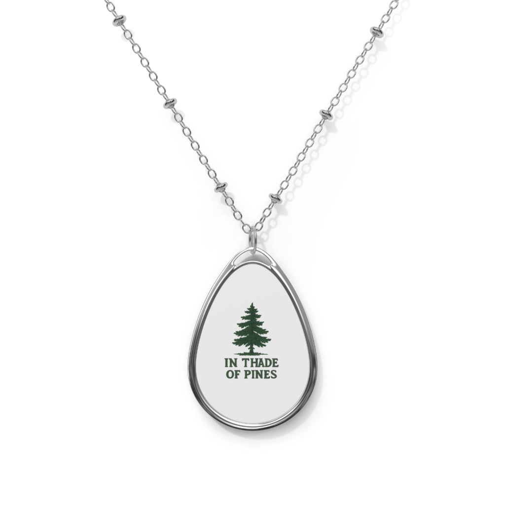 Nature-Inspired Oval Necklace, Tree Jewelry, Gift for Nature Lovers, Minimalist Pendant, Boho Chic Accessories