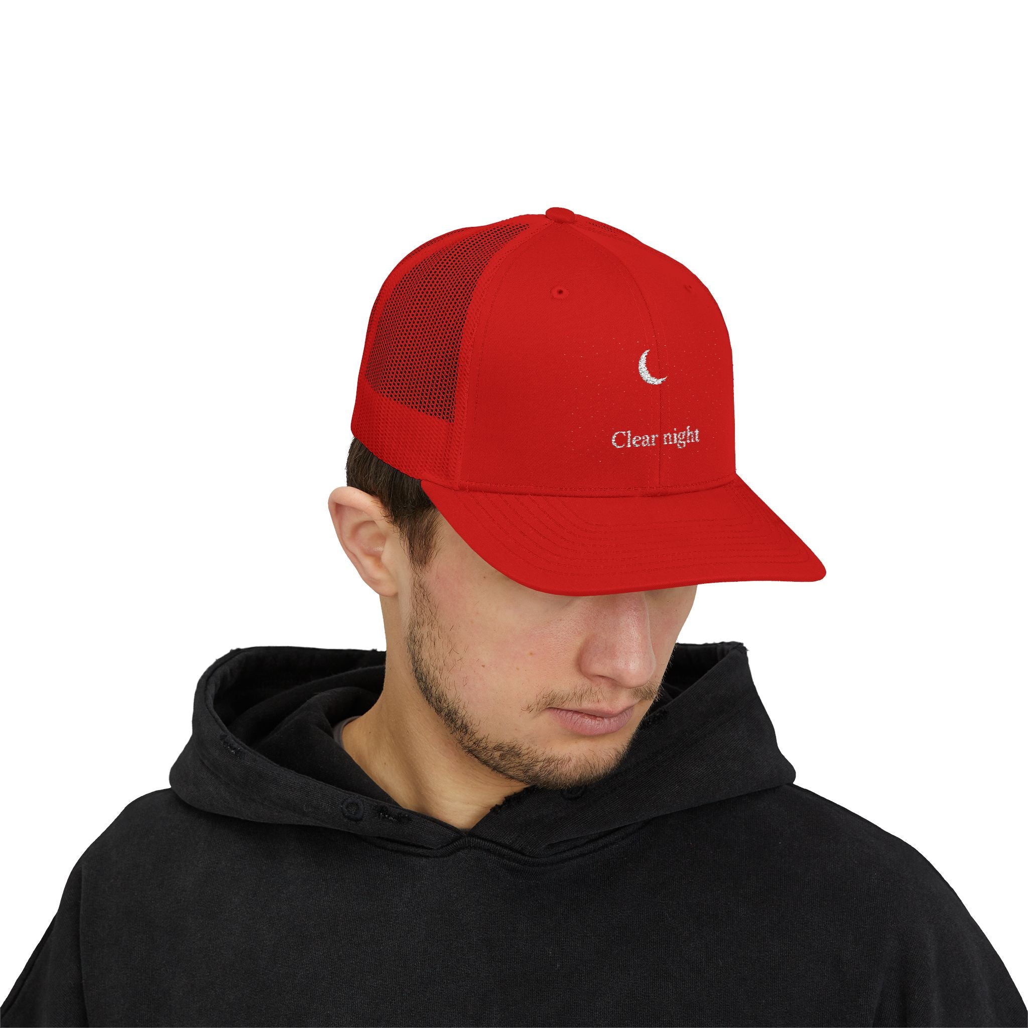 Clear Night Snapback Trucker Cap, Custom Cap, Casual Hat, Outdoor Gear, Festival Accessory, Night Sky Fashion