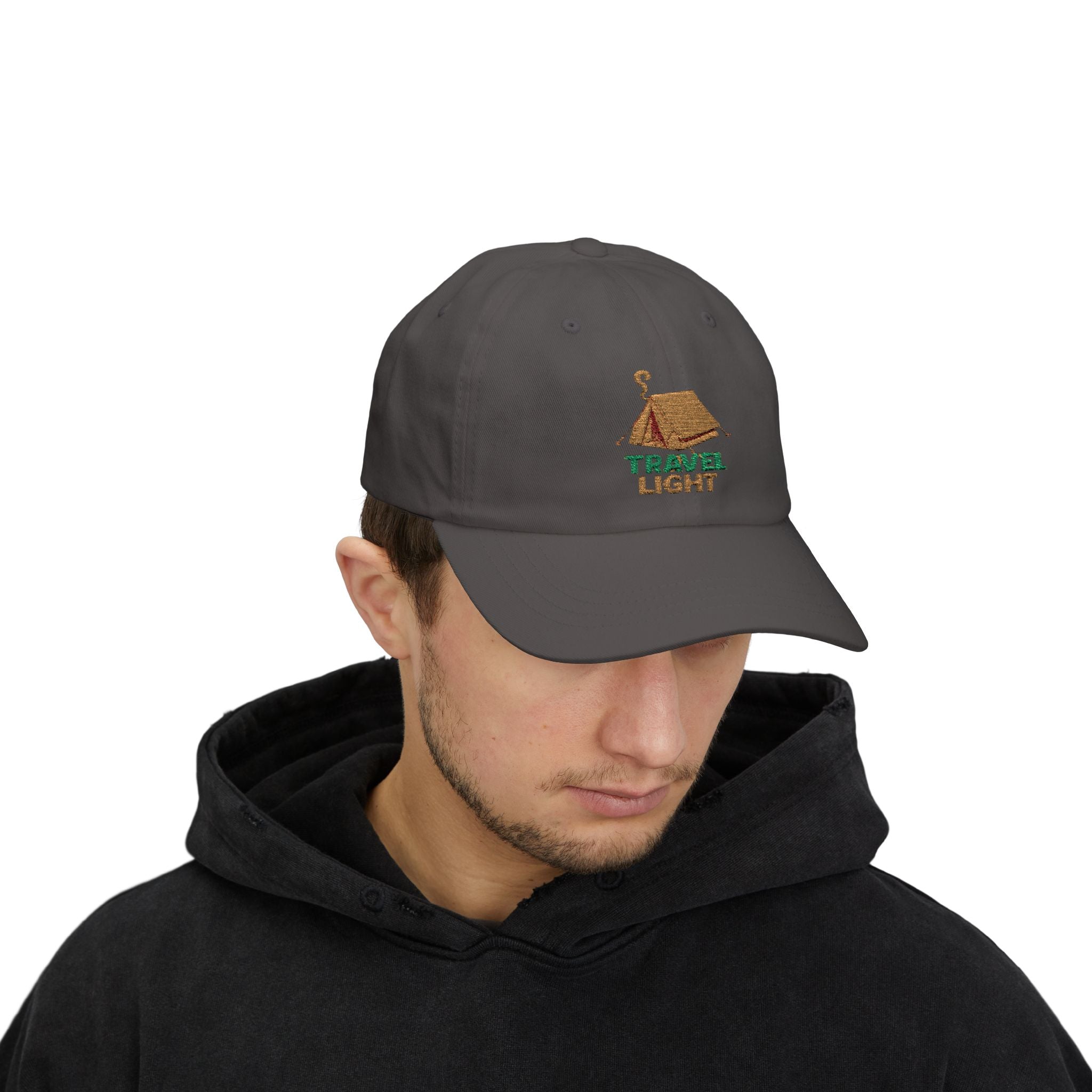 Travel Light Dad Cap | Casual Fashion Hat, Summer Accessory, Gift for Travelers, Outdoor Gear, Vacation Essential