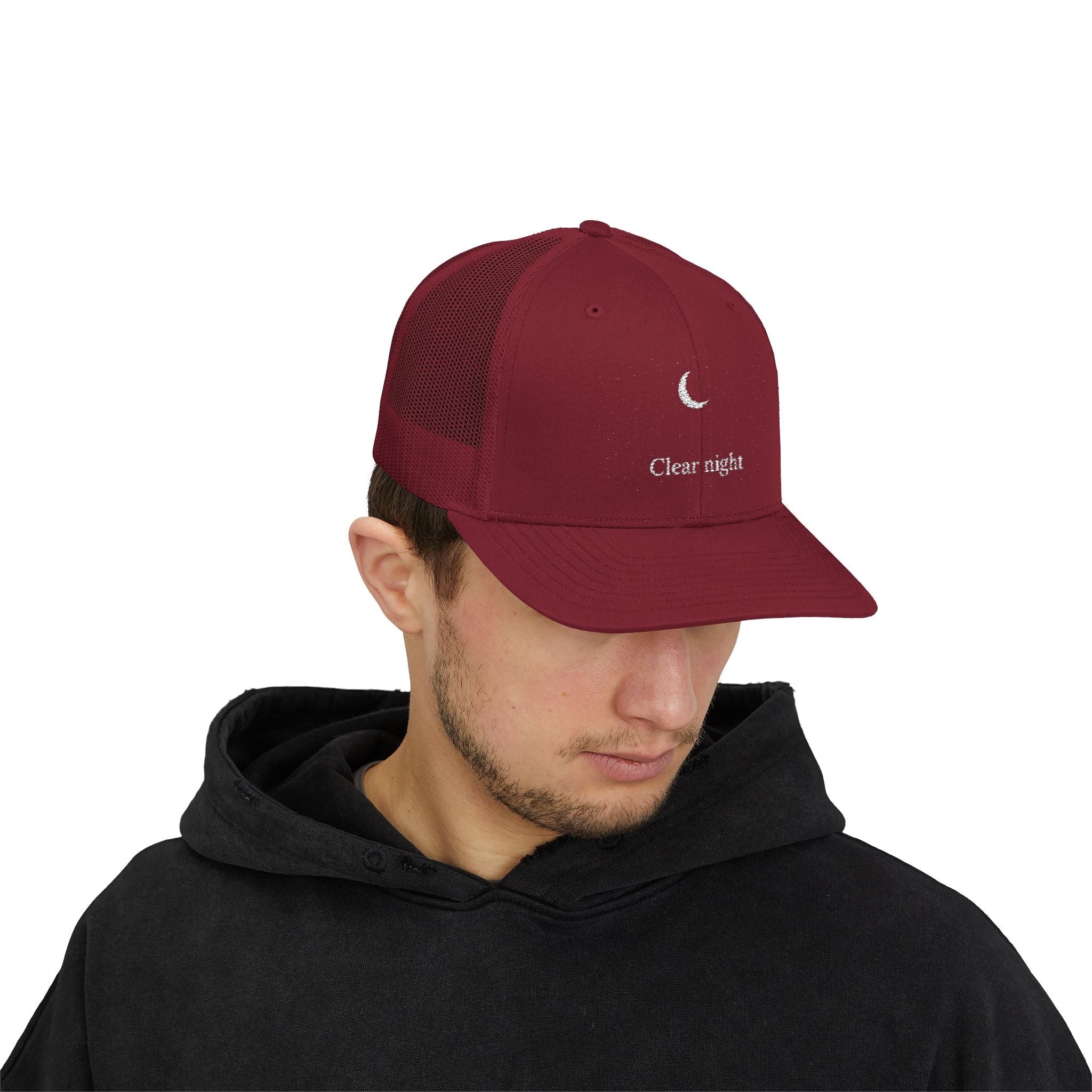 Clear Night Snapback Trucker Cap, Custom Cap, Casual Hat, Outdoor Gear, Festival Accessory, Night Sky Fashion