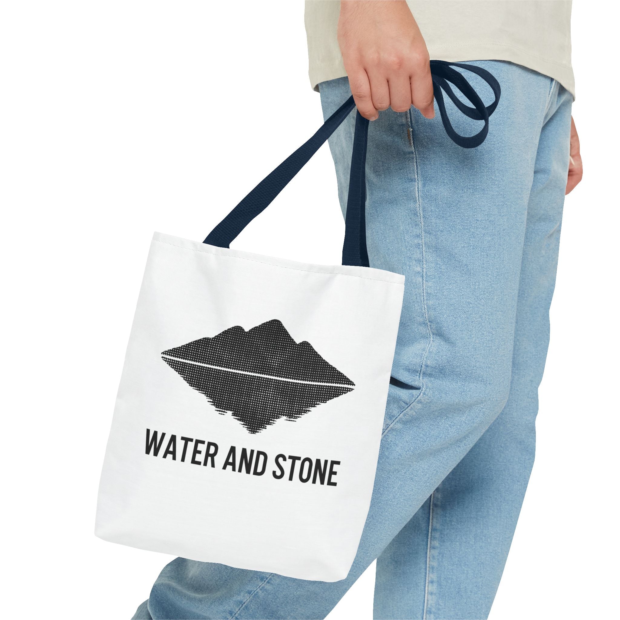 Modern Water and Stone Tote Bag | Eco-Friendly Shopping, Beach, Gym, Travel, Everyday Use
