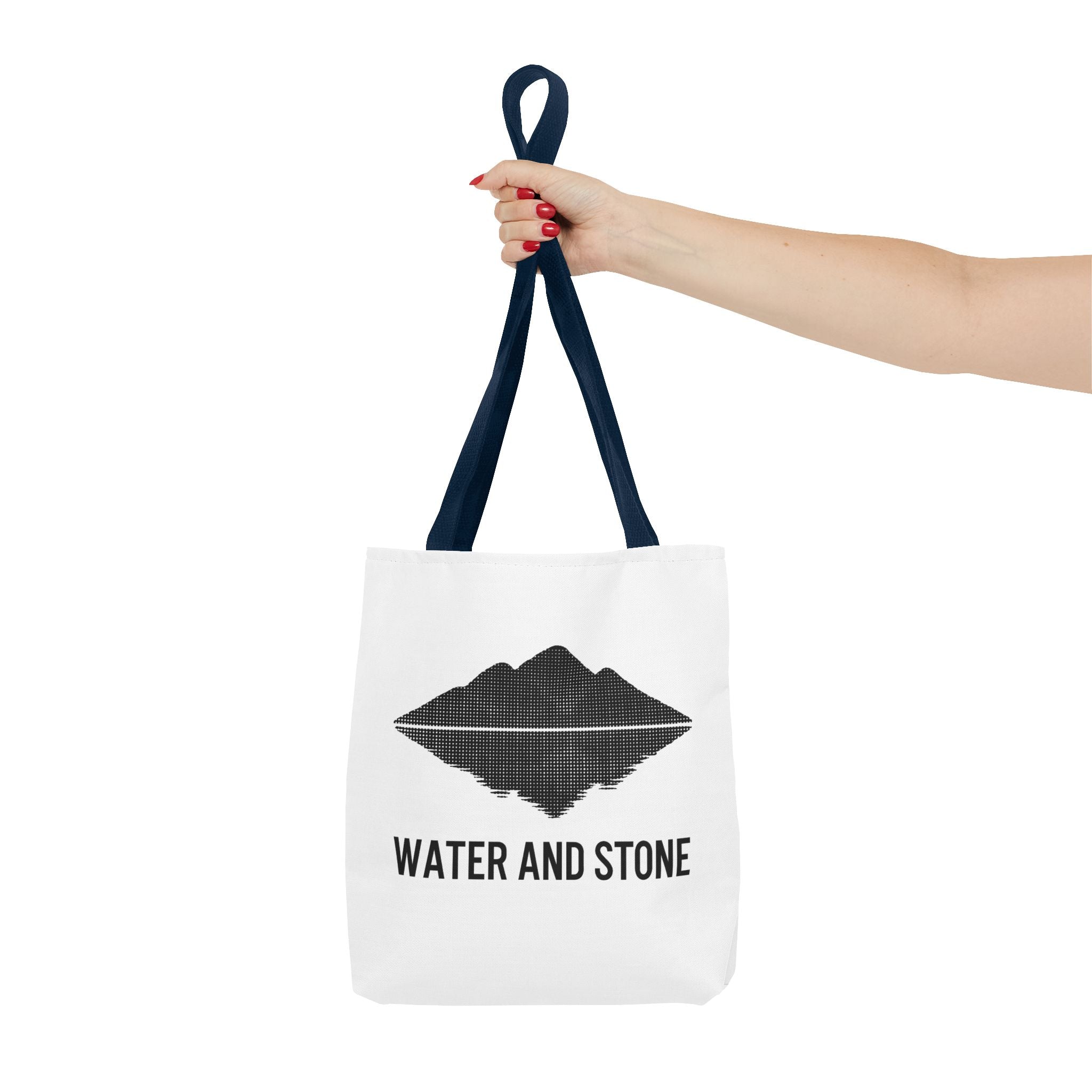 Modern Water and Stone Tote Bag | Eco-Friendly Shopping, Beach, Gym, Travel, Everyday Use