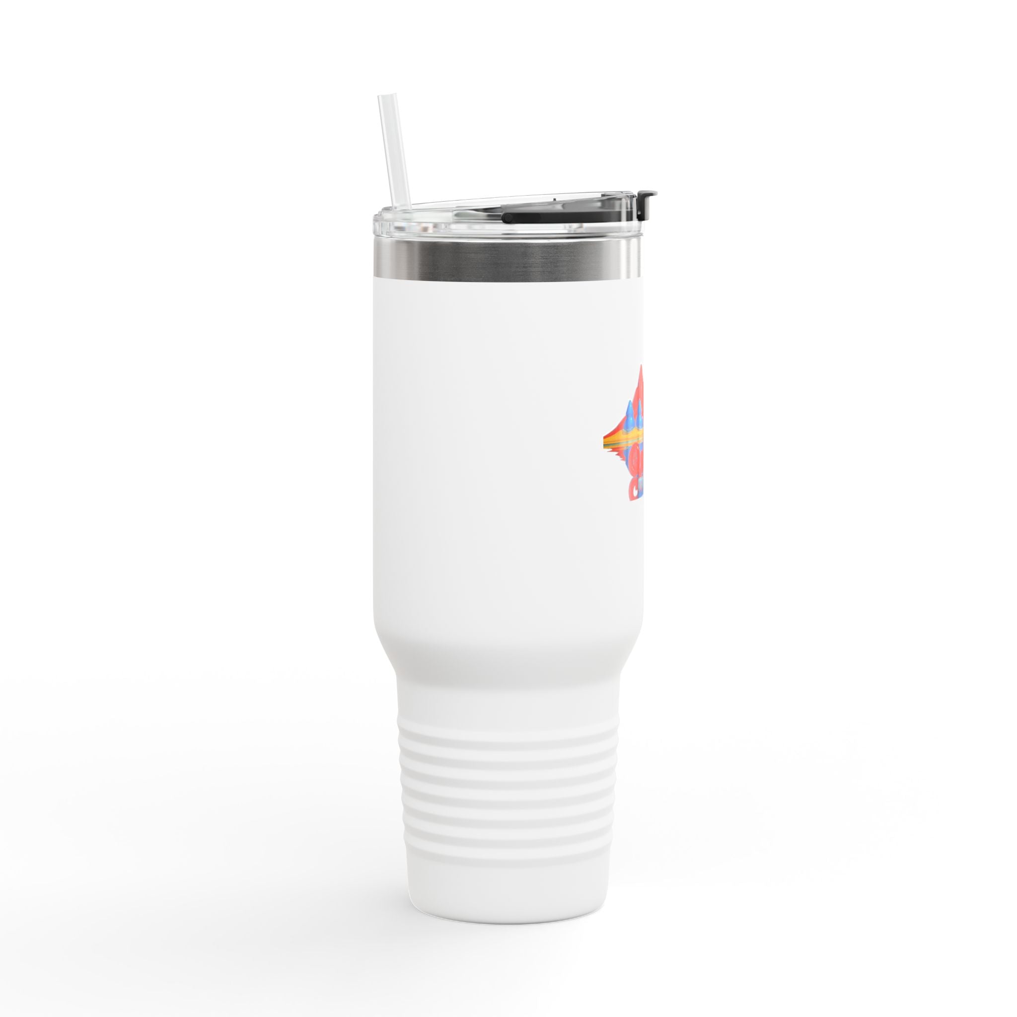 Vibrant Insulated Travel Mug, Fun Outdoor Drinks, Summer Coffee Mug, Perfect Birthday Gift, Colorful Adventure Mug