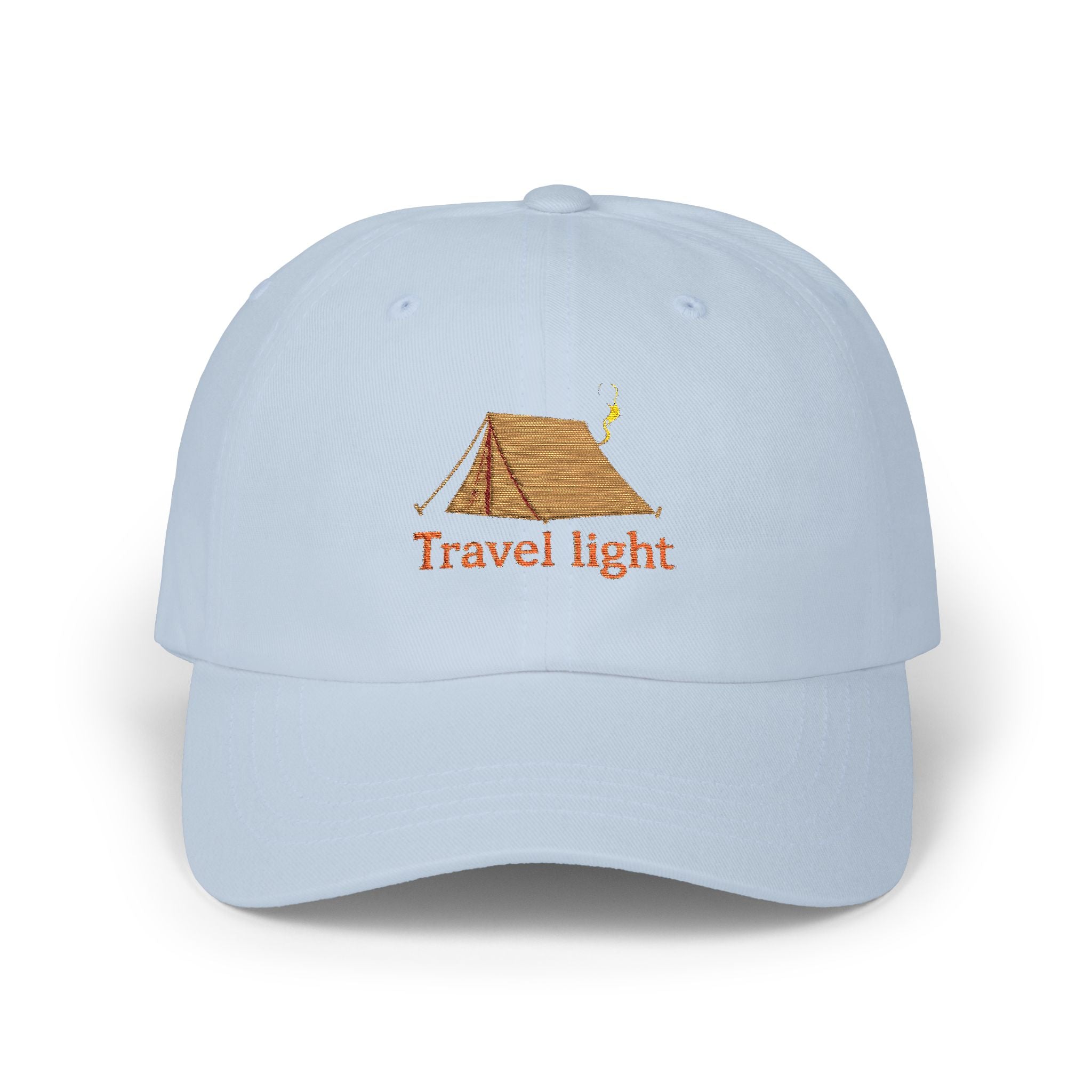Travel Light Classic Dad Cap | Outdoor Adventure Baseball Hat | Gift for Campers | Summer Caps | Hiking Hats | Casual Sun Hat