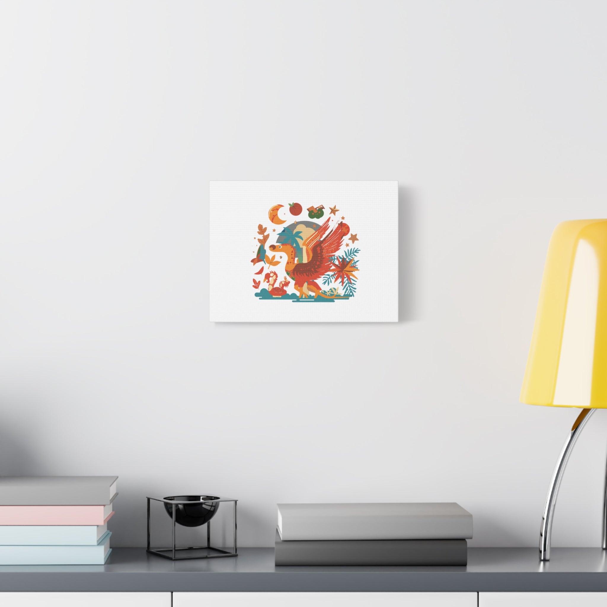 Vibrant Mythical Creature Wall Art, Colorful Canvas Decor, Perfect for Home, Gifts, or Unique Art Display
