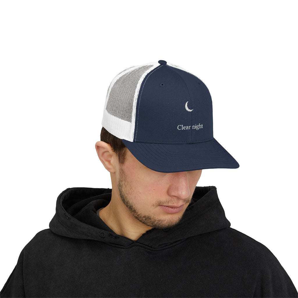 Clear Night Snapback Trucker Cap, Custom Cap, Casual Hat, Outdoor Gear, Festival Accessory, Night Sky Fashion