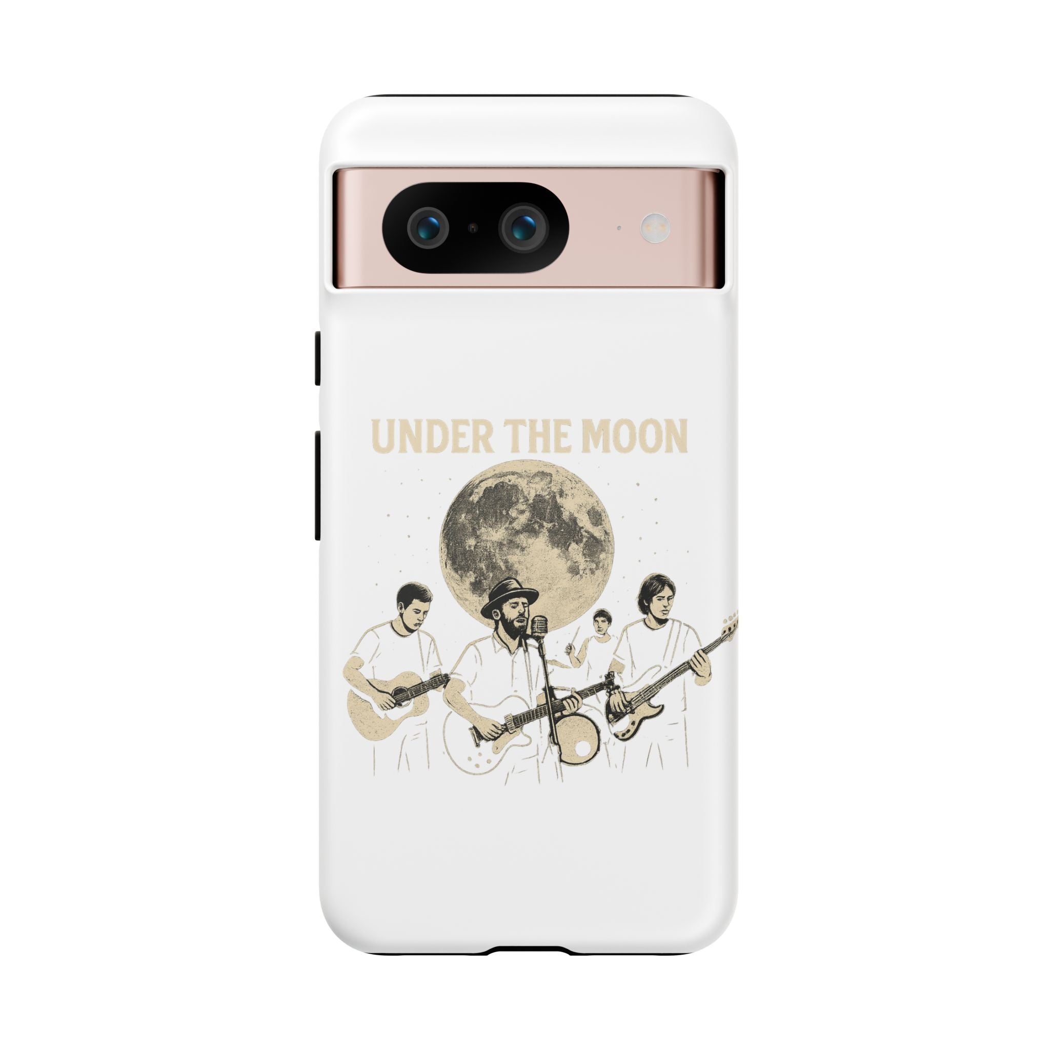 Moonlit Music Phone Case, Stellar Band Phone Cover, Celestial Gift for Music Lovers, Under the Moon Design, Festival Accessories