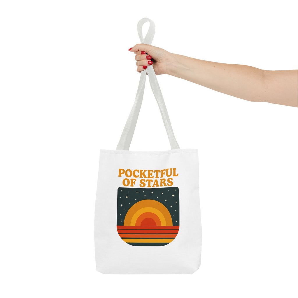 Retro Inspired Tote Bag - Pocketful of Stars, Eco-Friendly Bag, Beach Tote, Gift for Her, Boho Chic Accessory