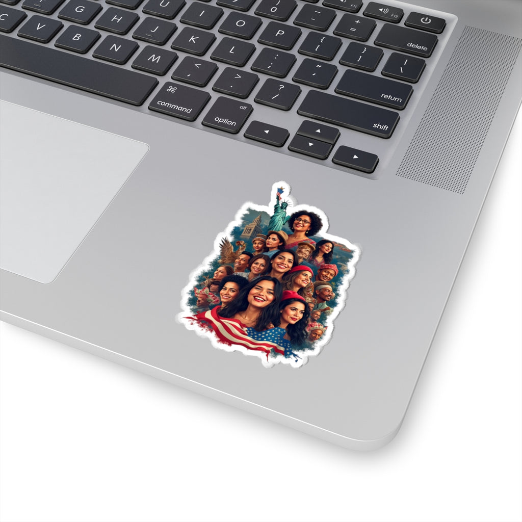 Empowering Cultural Diversity Kiss-Cut Stickers | Celebratory Wall Art, Laptop Decals, Gift for Social Justice Enthusiasts, Holiday Decor