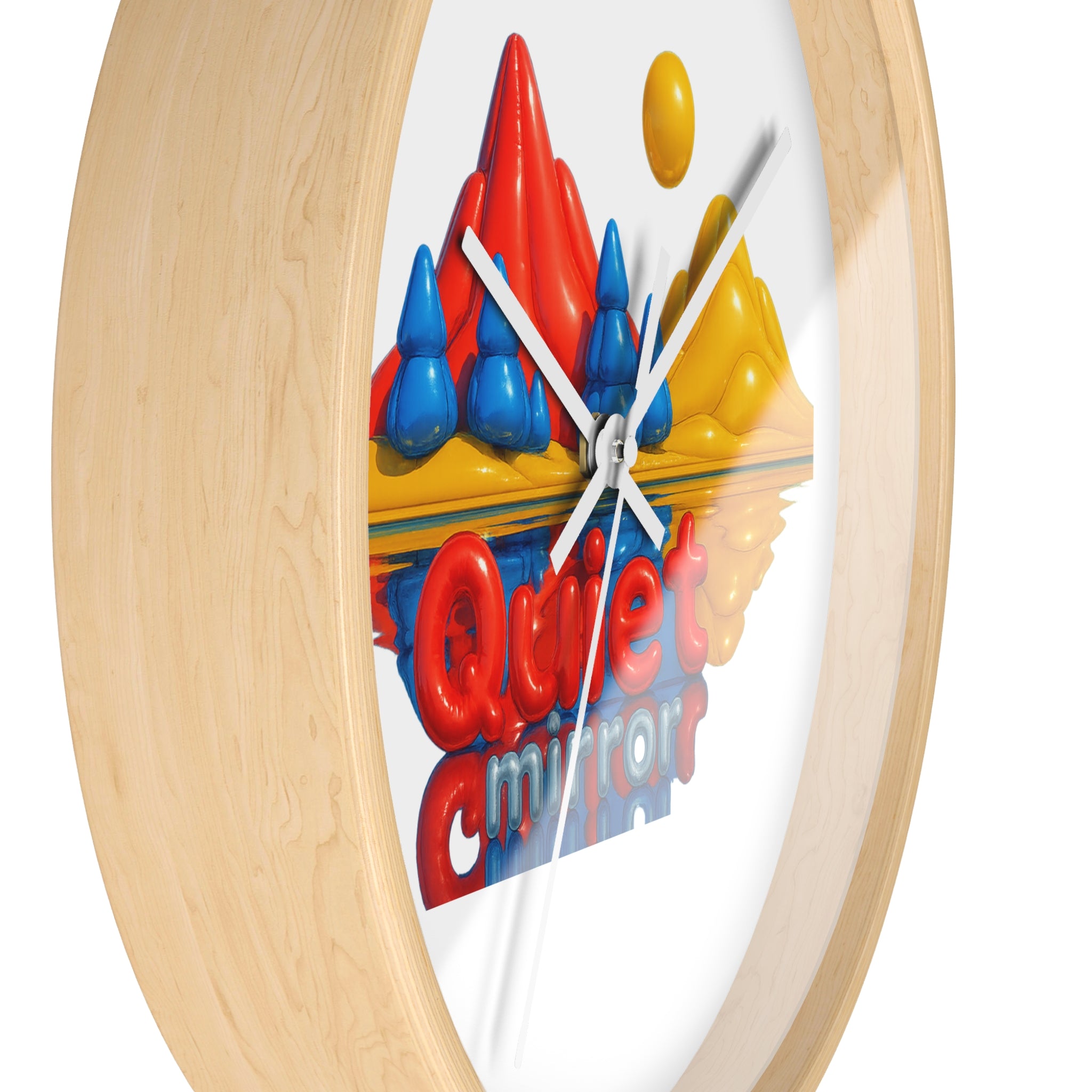 Colorful Quiet Mirror Wall Clock - Modern Home Decor, Unique Timepiece, Gift for Art Lovers, Bedroom or Living Room Design