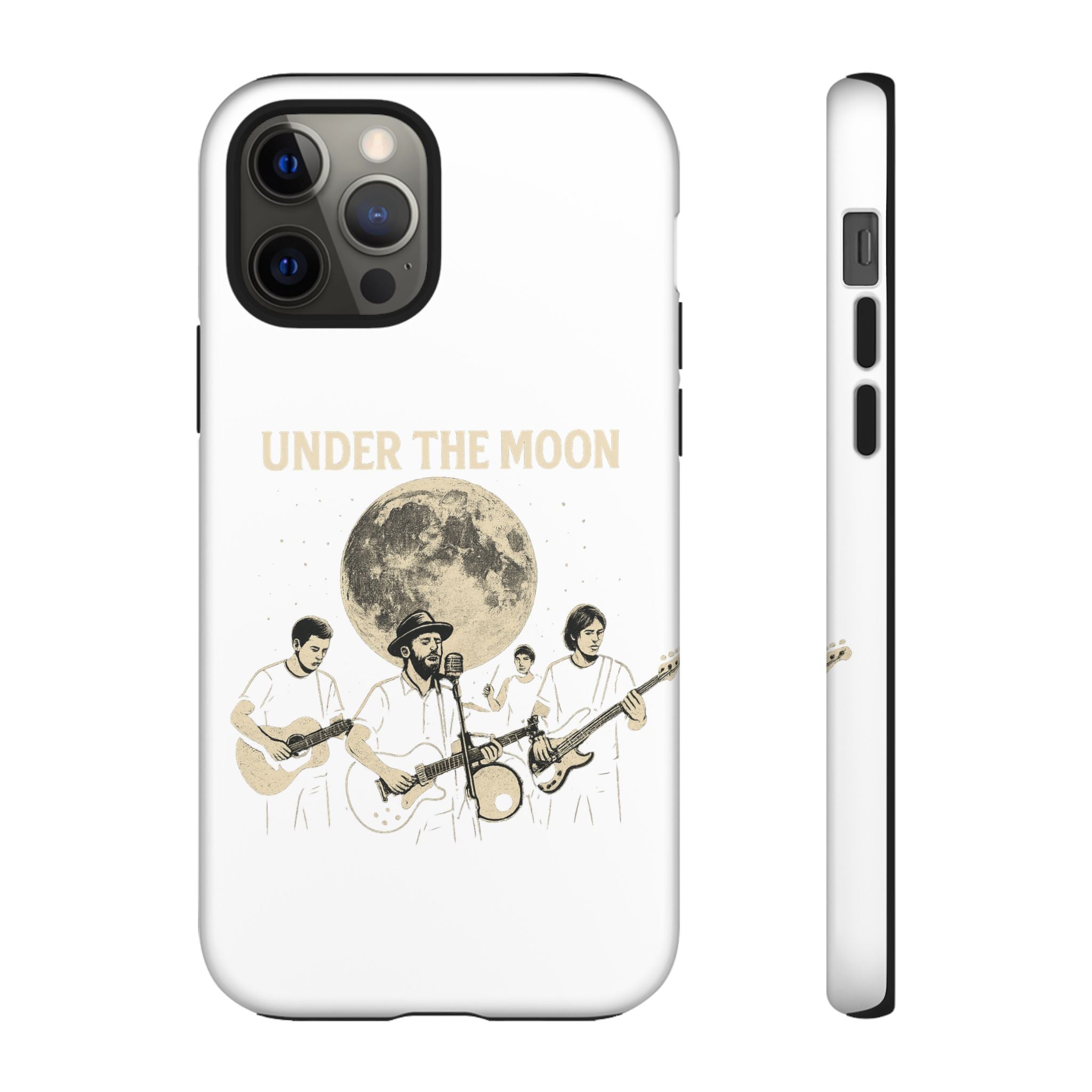 Moonlit Music Phone Case, Stellar Band Phone Cover, Celestial Gift for Music Lovers, Under the Moon Design, Festival Accessories