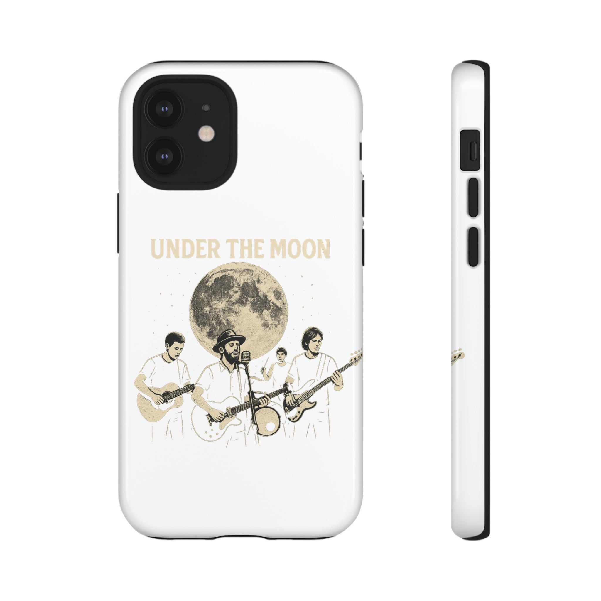 Moonlit Music Phone Case, Stellar Band Phone Cover, Celestial Gift for Music Lovers, Under the Moon Design, Festival Accessories
