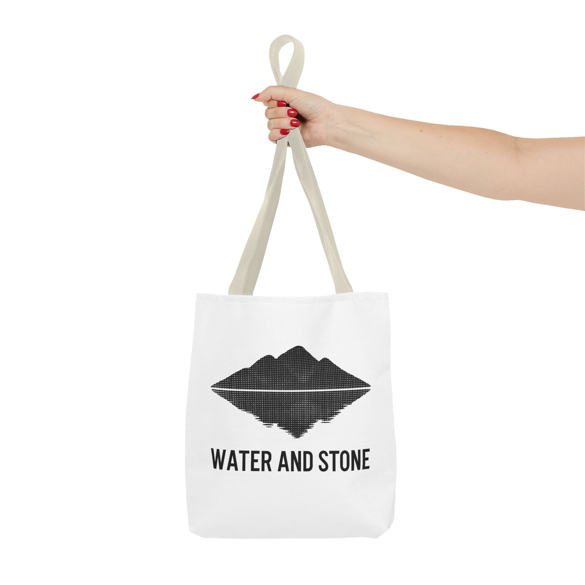 Modern Water and Stone Tote Bag | Eco-Friendly Shopping, Beach, Gym, Travel, Everyday Use