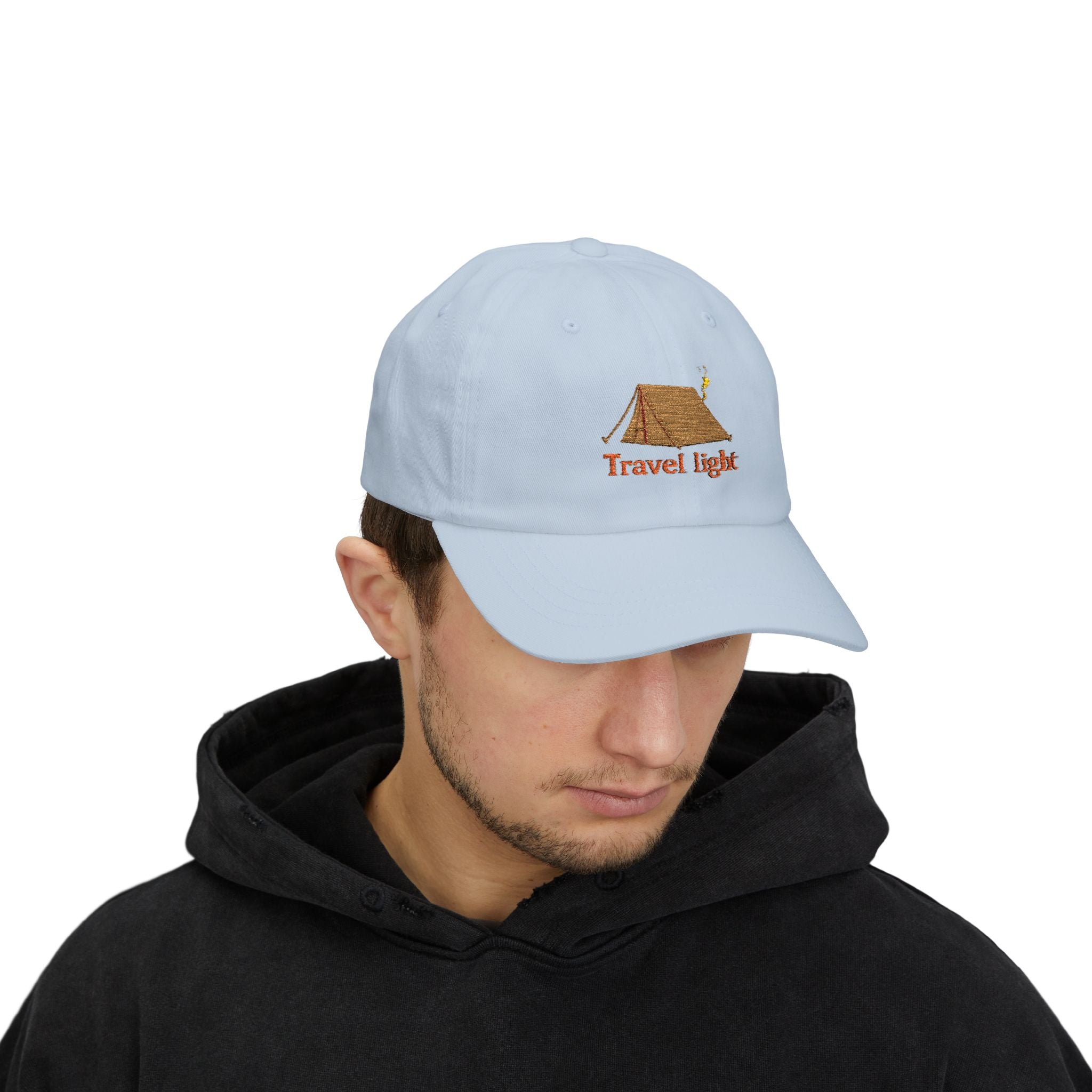 Travel Light Classic Dad Cap | Outdoor Adventure Baseball Hat | Gift for Campers | Summer Caps | Hiking Hats | Casual Sun Hat