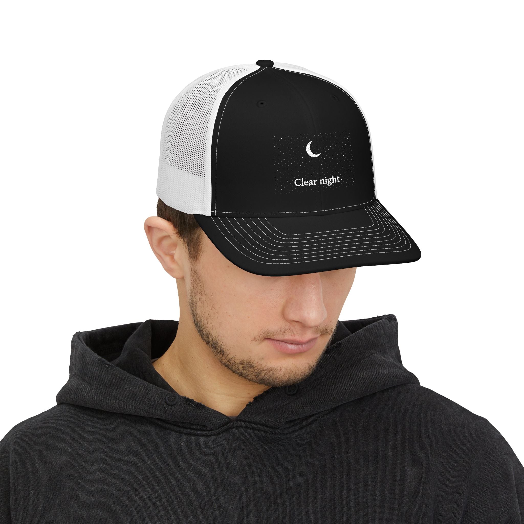 Moonlit Snapback Trucker Cap | Adjustable Hat for Outdoor Lovers, Stargazing, Camping, Nature Walks, Gift for Him/Her