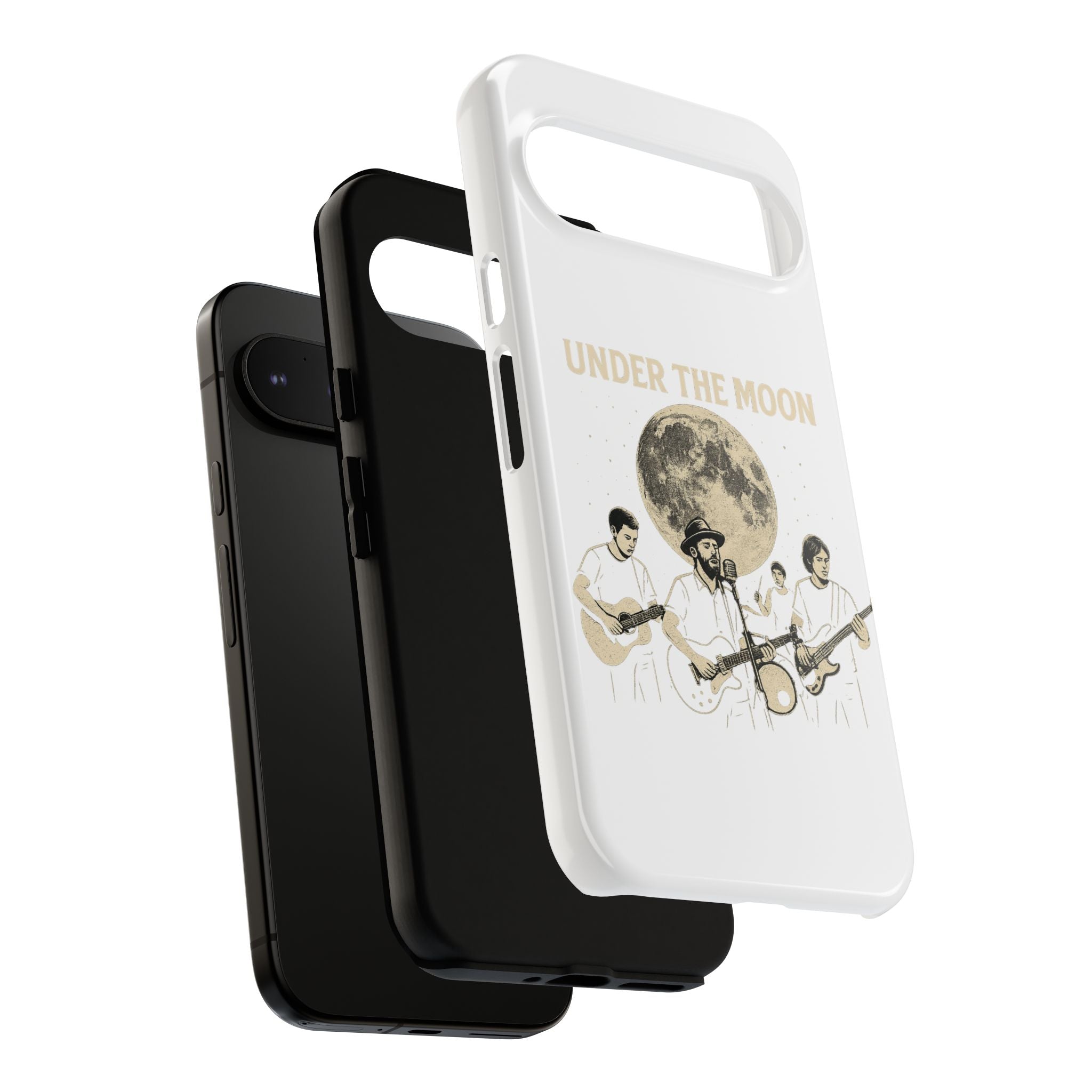 Moonlit Music Phone Case, Stellar Band Phone Cover, Celestial Gift for Music Lovers, Under the Moon Design, Festival Accessories