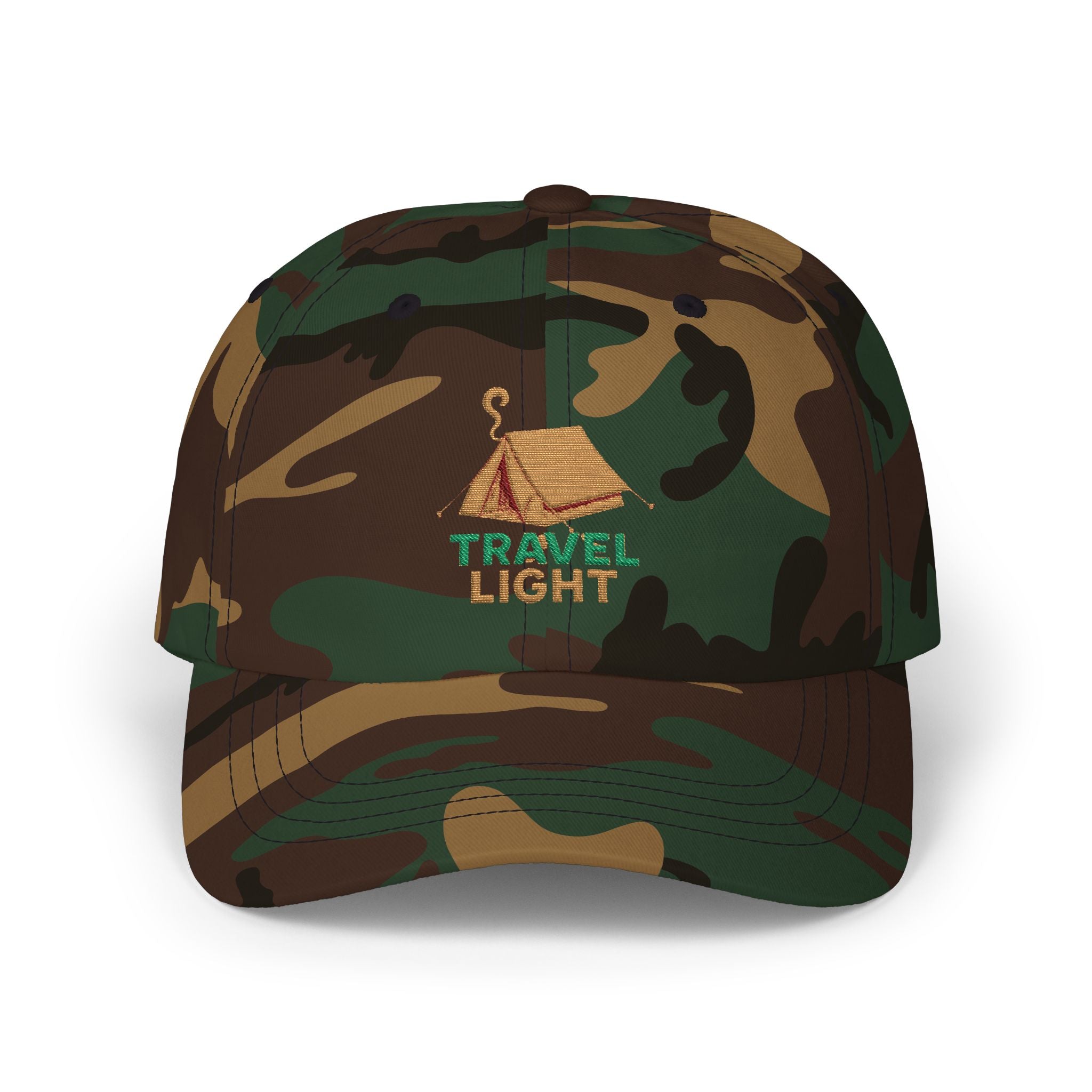Travel Light Dad Cap | Casual Fashion Hat, Summer Accessory, Gift for Travelers, Outdoor Gear, Vacation Essential