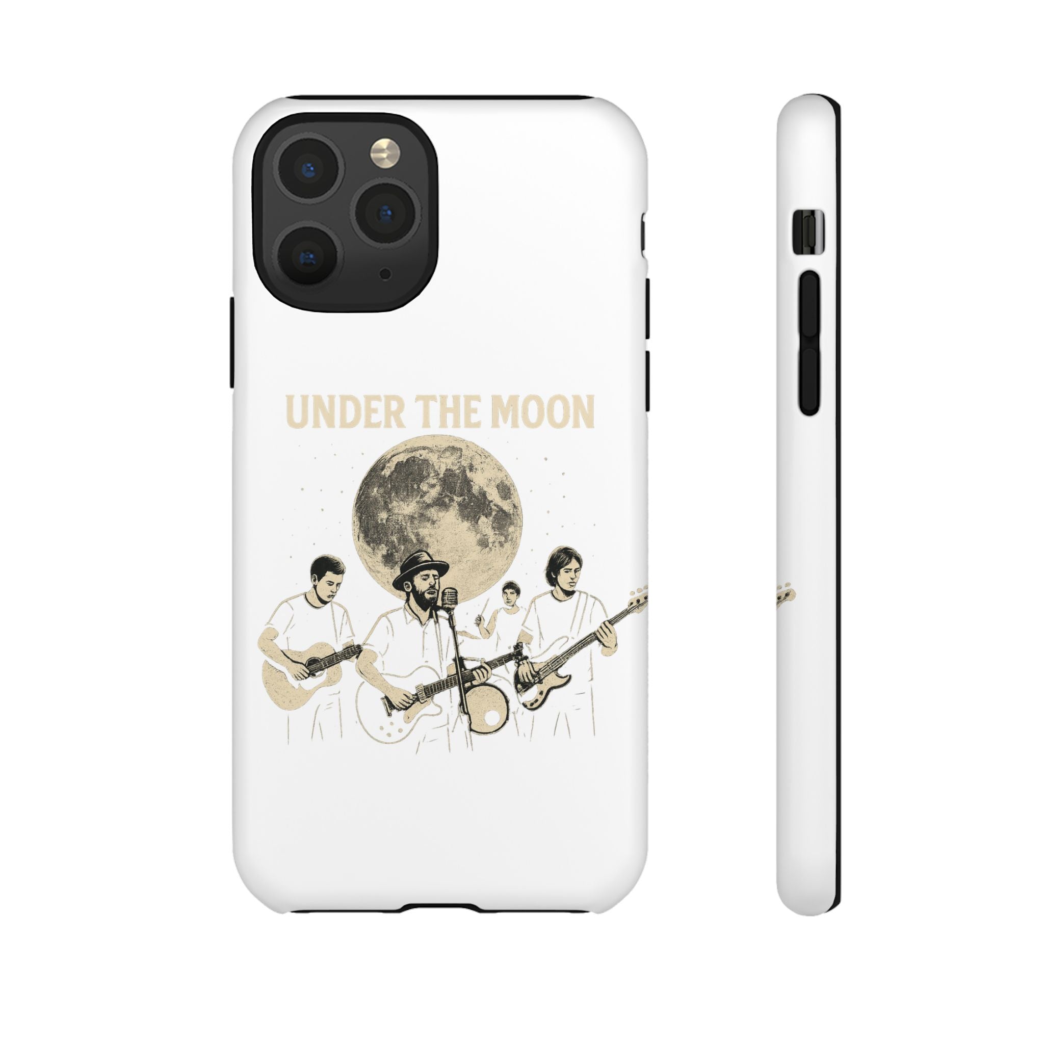 Moonlit Music Phone Case, Stellar Band Phone Cover, Celestial Gift for Music Lovers, Under the Moon Design, Festival Accessories