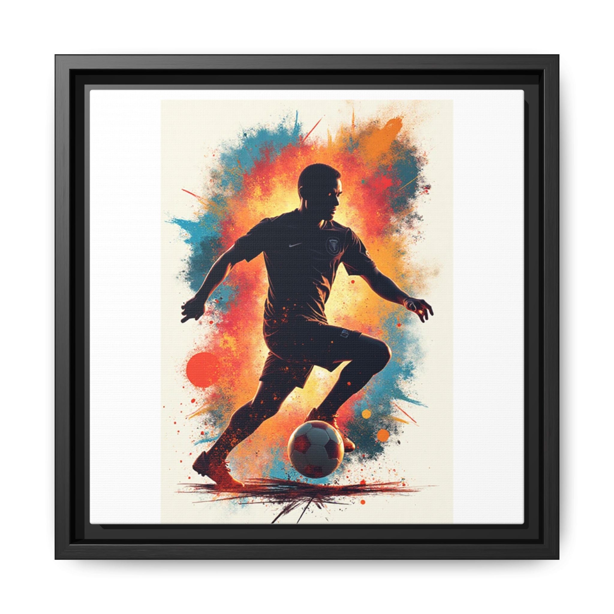 Framed Soccer Art Print, Colorful Sports Decor, Wall Art for Athletes, Gift for Soccer Fans, Home Decor for Sports Lovers