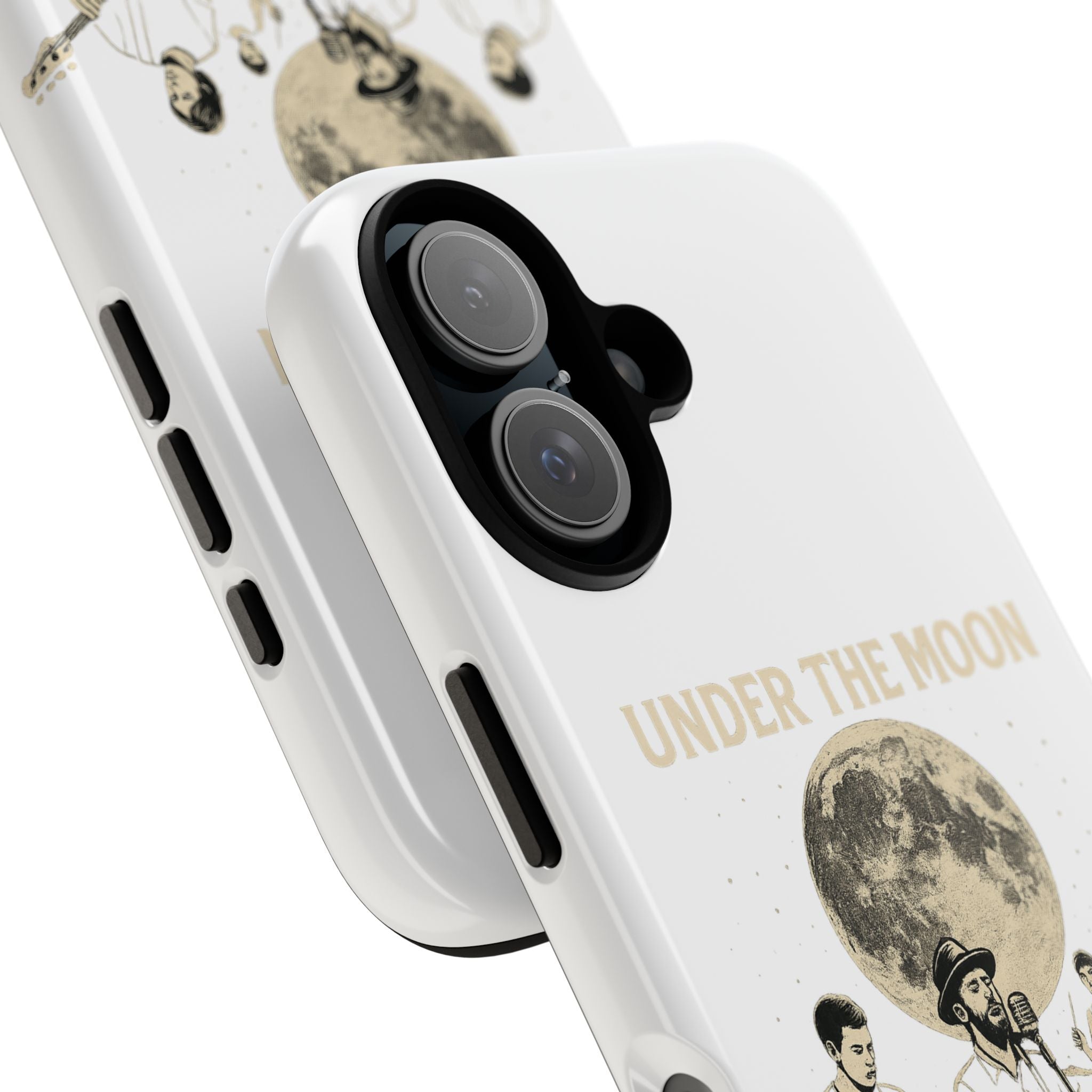 Moonlit Music Phone Case, Stellar Band Phone Cover, Celestial Gift for Music Lovers, Under the Moon Design, Festival Accessories