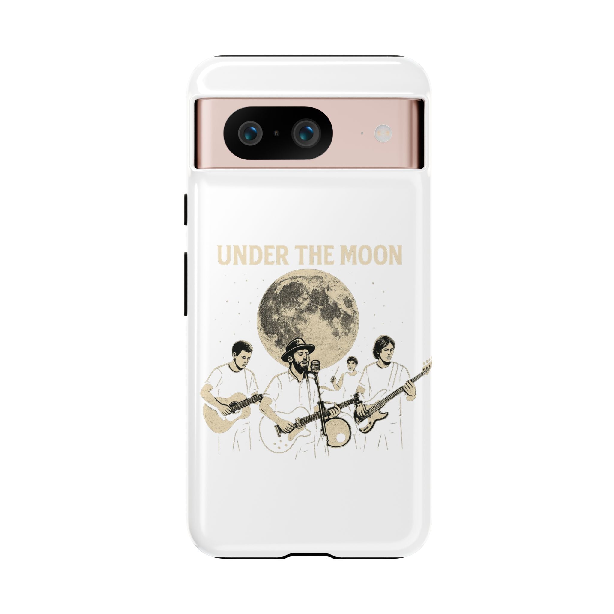 Moonlit Music Phone Case, Stellar Band Phone Cover, Celestial Gift for Music Lovers, Under the Moon Design, Festival Accessories