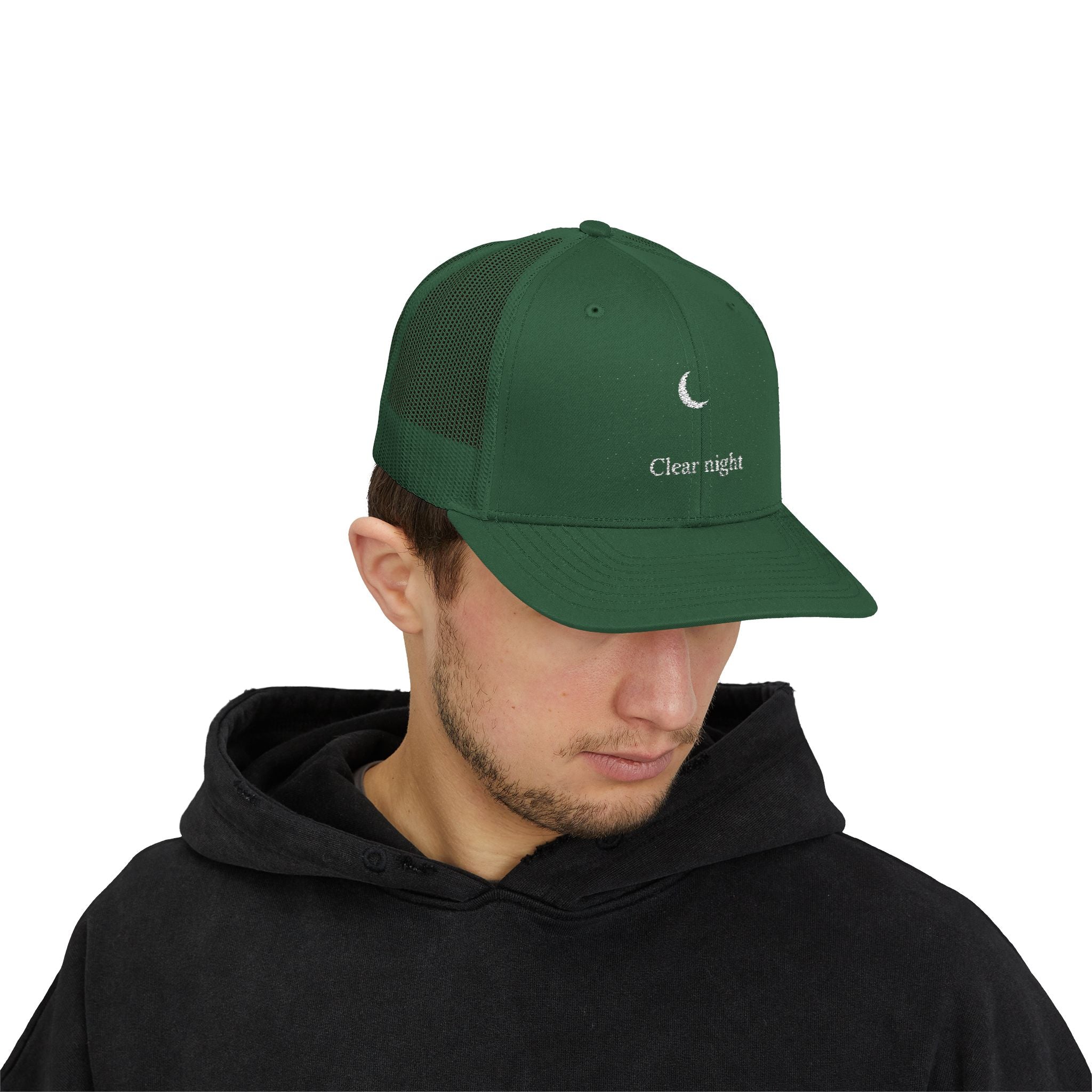 Clear Night Snapback Trucker Cap, Custom Cap, Casual Hat, Outdoor Gear, Festival Accessory, Night Sky Fashion