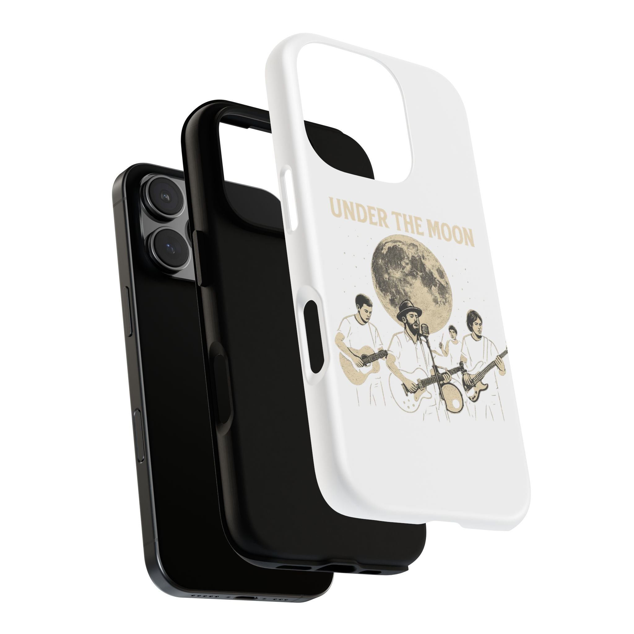 Moonlit Music Phone Case, Stellar Band Phone Cover, Celestial Gift for Music Lovers, Under the Moon Design, Festival Accessories