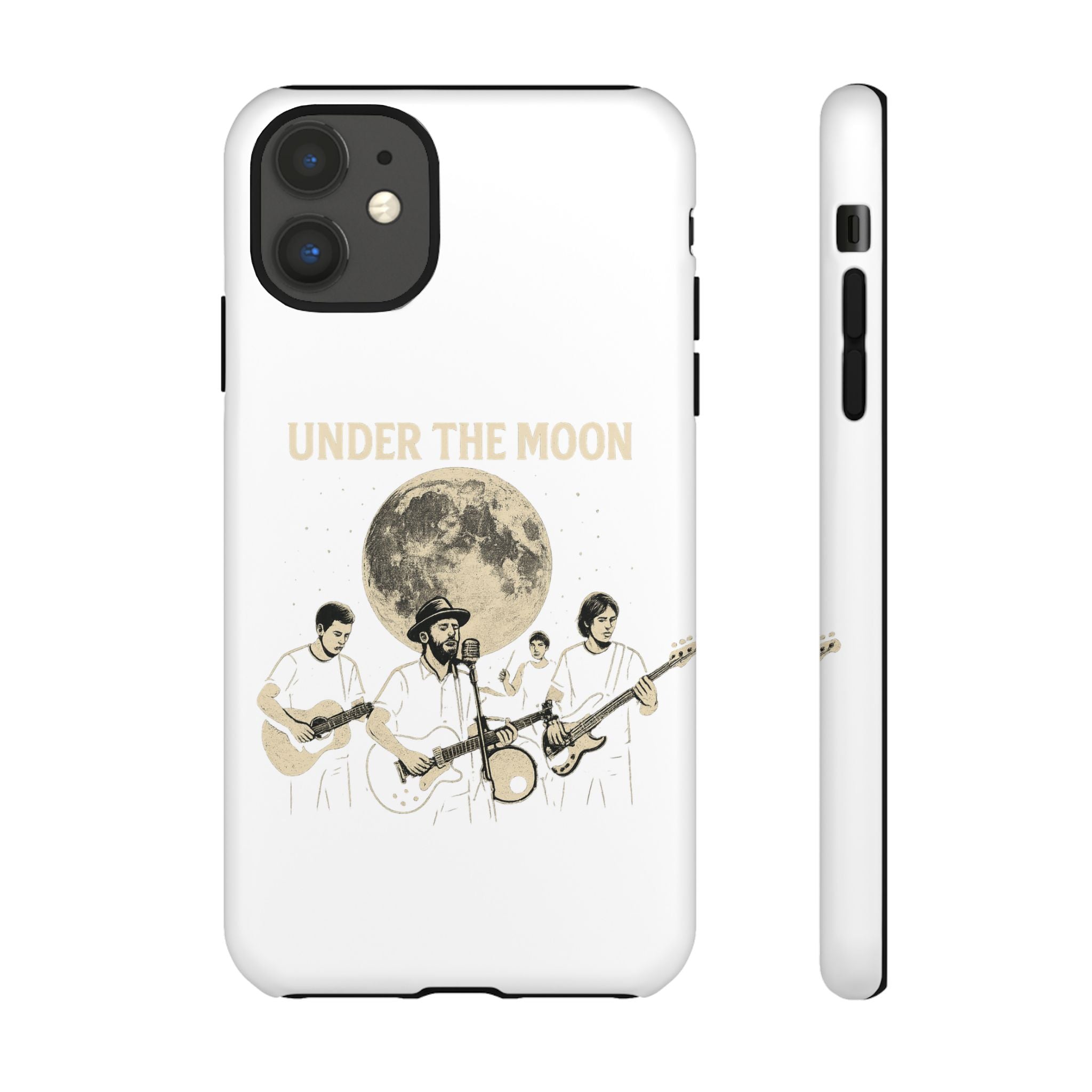 Moonlit Music Phone Case, Stellar Band Phone Cover, Celestial Gift for Music Lovers, Under the Moon Design, Festival Accessories