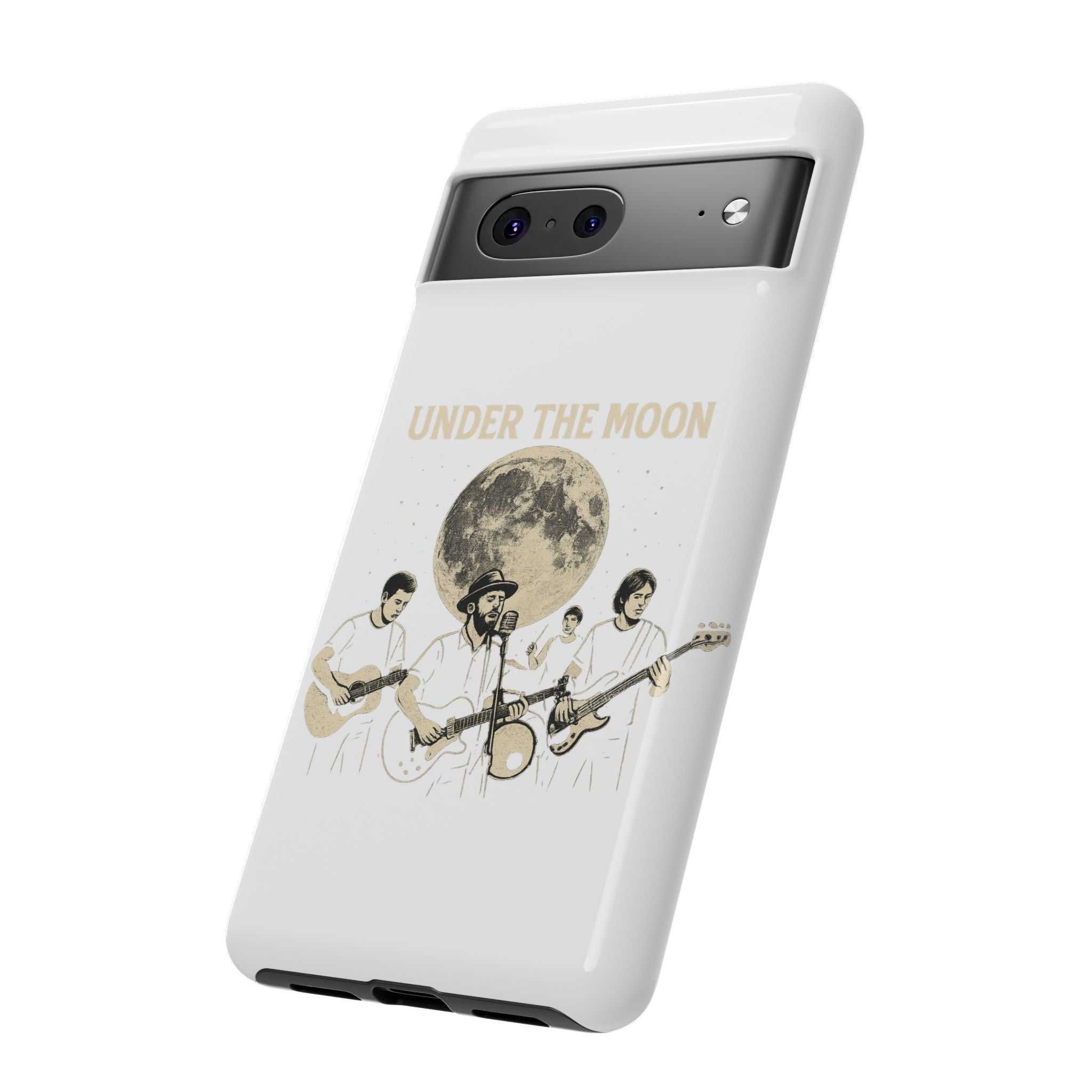 Moonlit Music Phone Case, Stellar Band Phone Cover, Celestial Gift for Music Lovers, Under the Moon Design, Festival Accessories