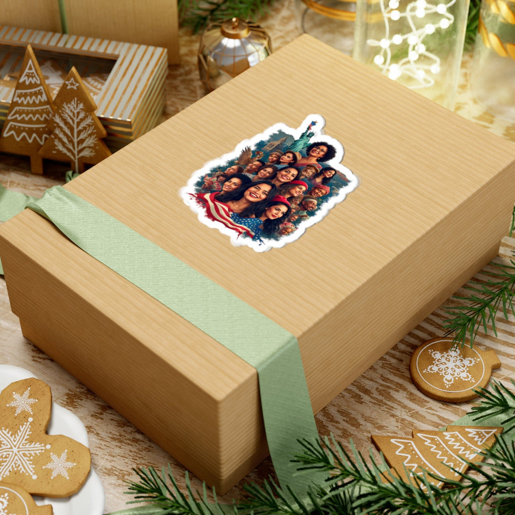 Empowering Cultural Diversity Kiss-Cut Stickers | Celebratory Wall Art, Laptop Decals, Gift for Social Justice Enthusiasts, Holiday Decor