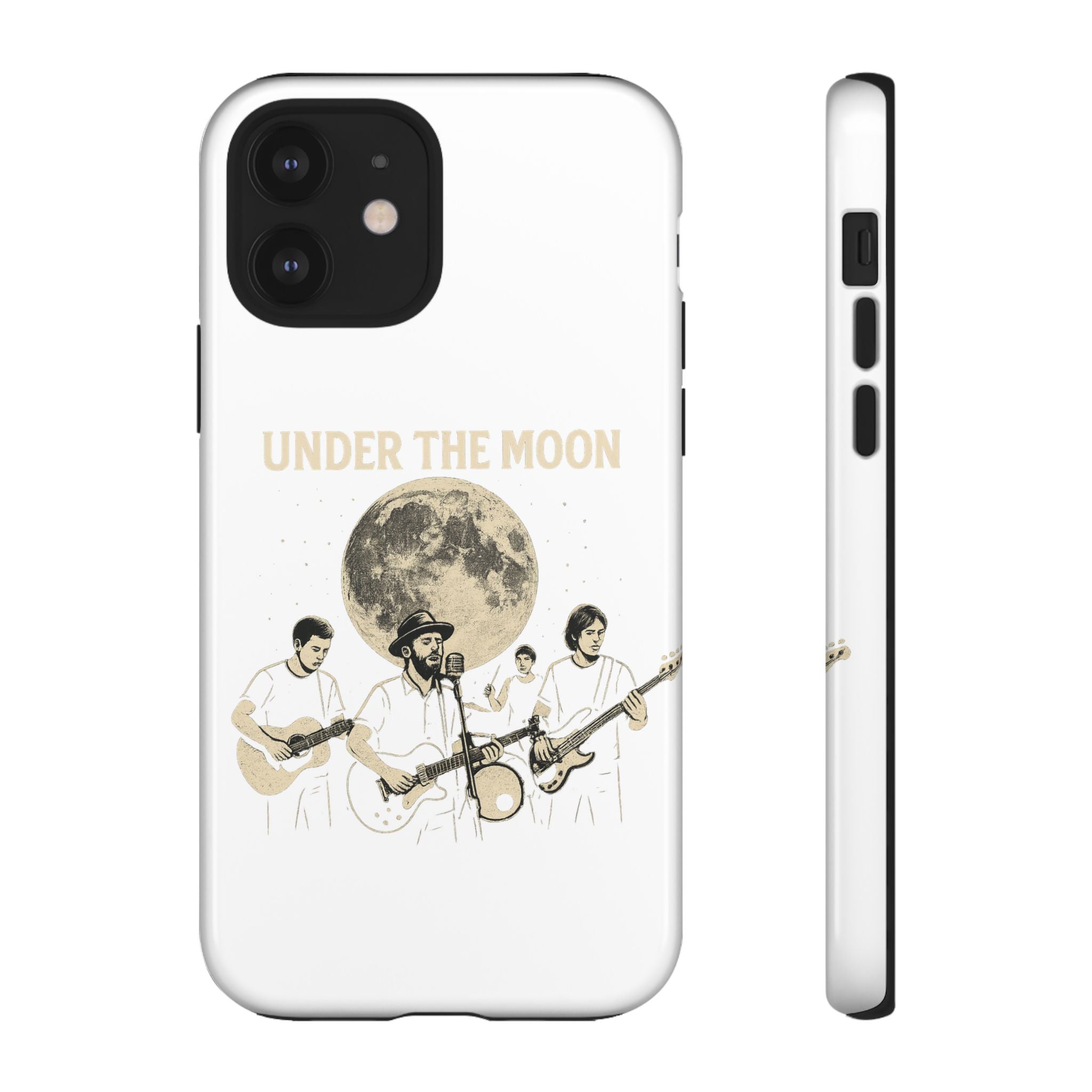 Moonlit Music Phone Case, Stellar Band Phone Cover, Celestial Gift for Music Lovers, Under the Moon Design, Festival Accessories