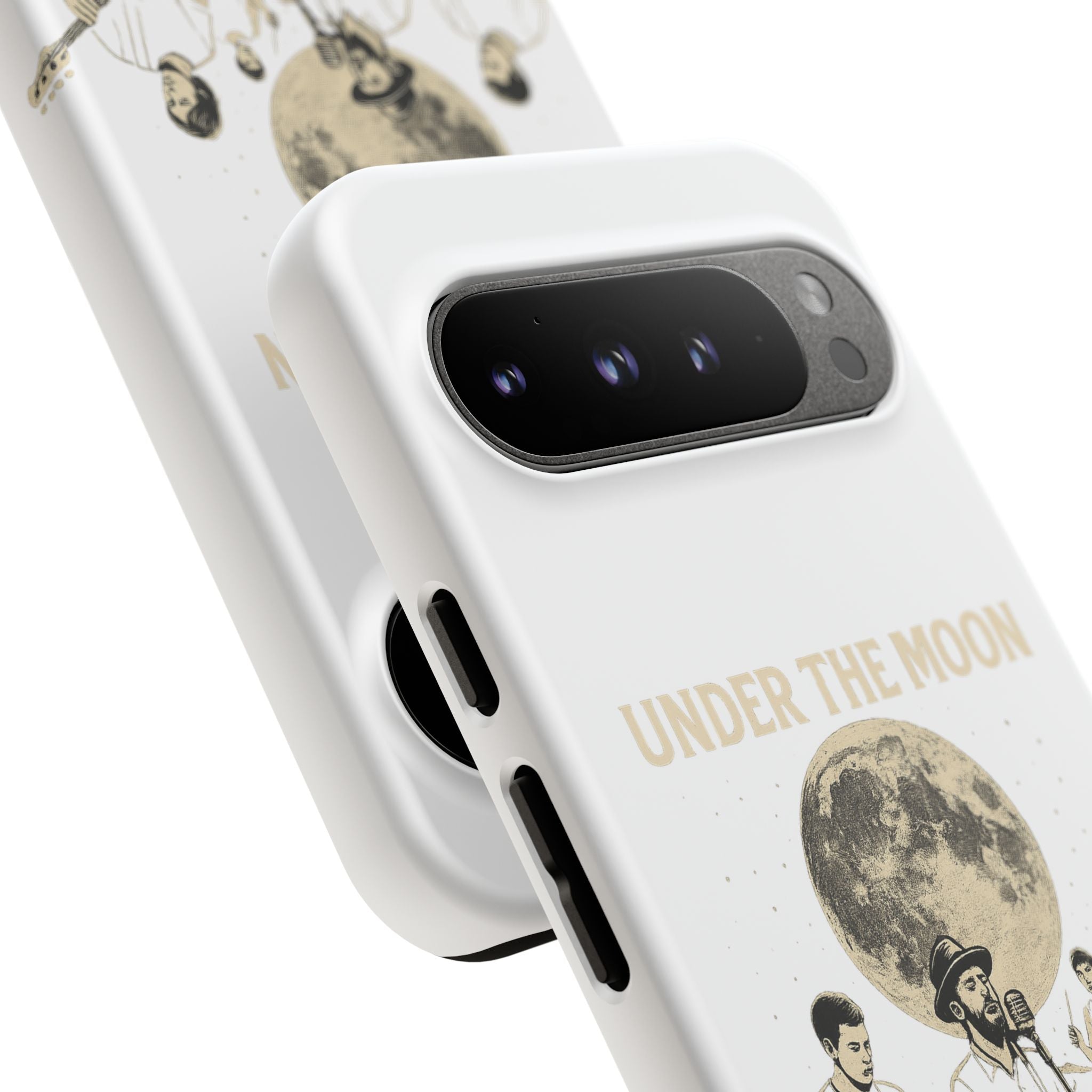 Moonlit Music Phone Case, Stellar Band Phone Cover, Celestial Gift for Music Lovers, Under the Moon Design, Festival Accessories