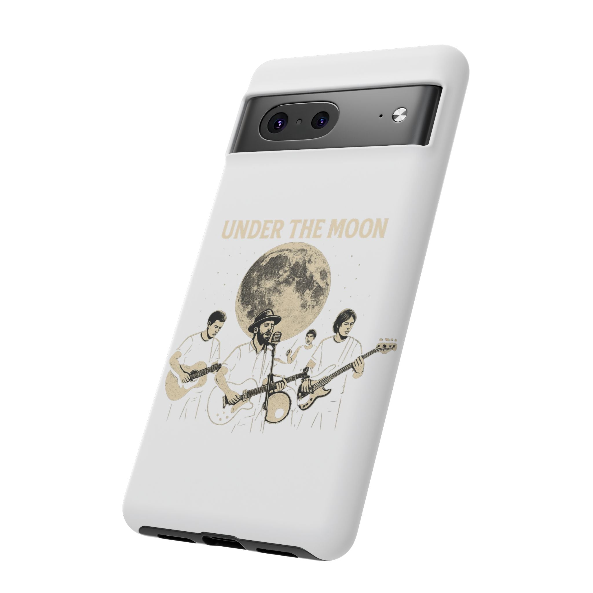Moonlit Music Phone Case, Stellar Band Phone Cover, Celestial Gift for Music Lovers, Under the Moon Design, Festival Accessories