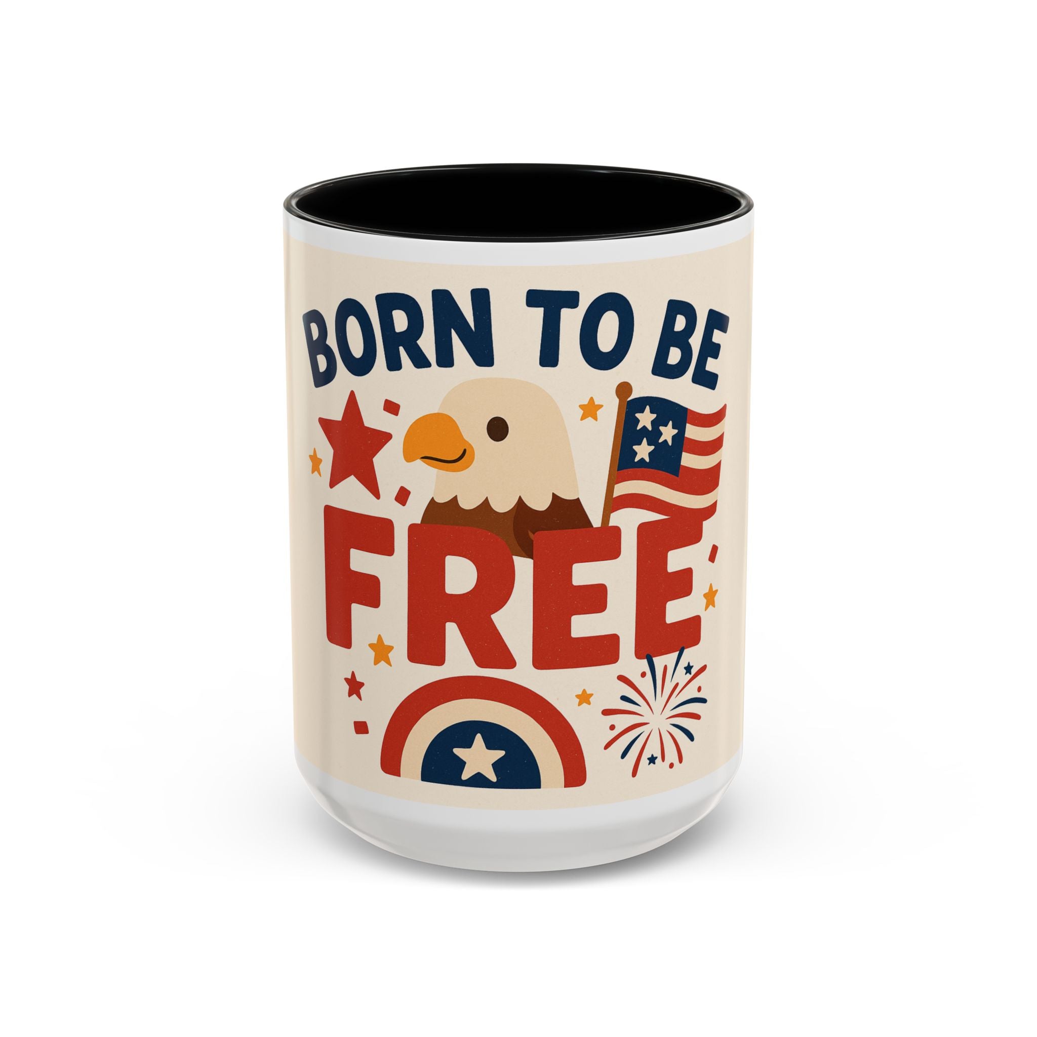 Born to be Free Accent Coffee Mug - Patriotic American Theme, Ideal Gift for Fourth of July, Memorial Day, Home or Office Decor, Fun [...]