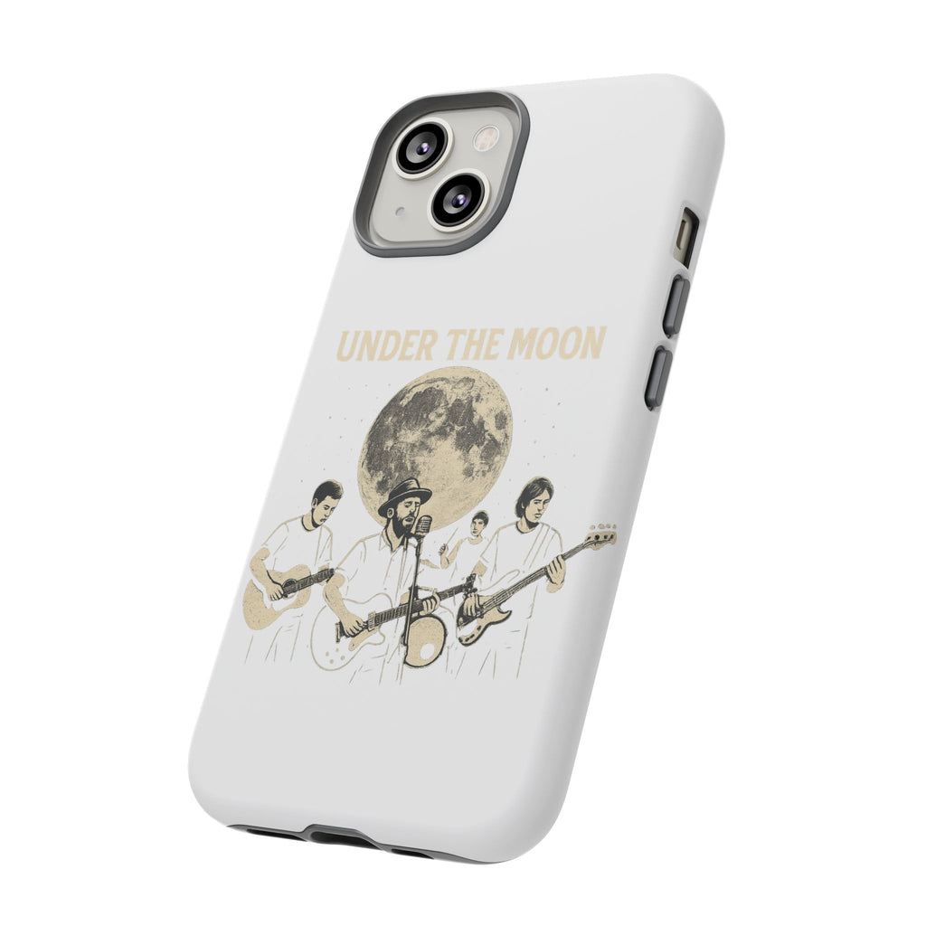 Moonlit Music Phone Case, Stellar Band Phone Cover, Celestial Gift for Music Lovers, Under the Moon Design, Festival Accessories