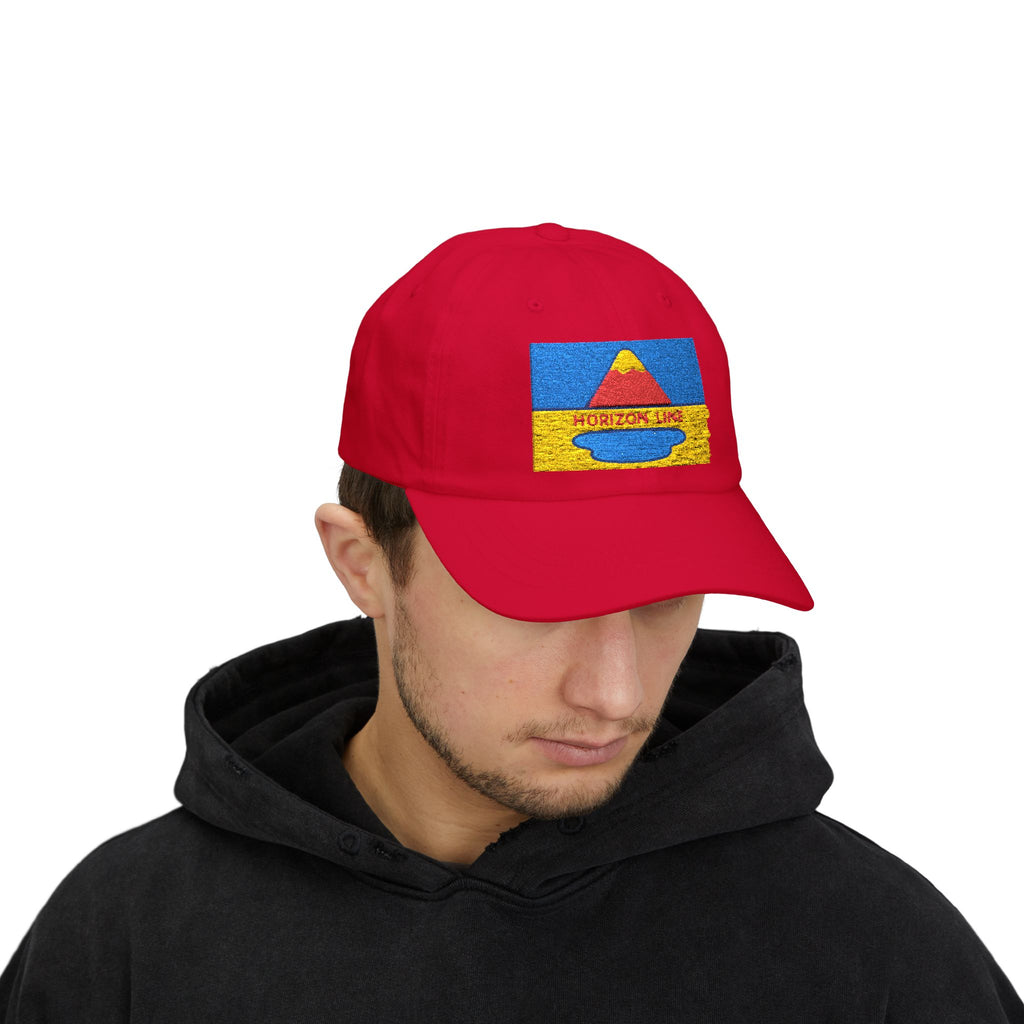 Classic Dad Cap with Horizon Line Design | Casual Hat, Adjustable Cap, Gift for Dads, Summer Accessory, Outdoor Cap