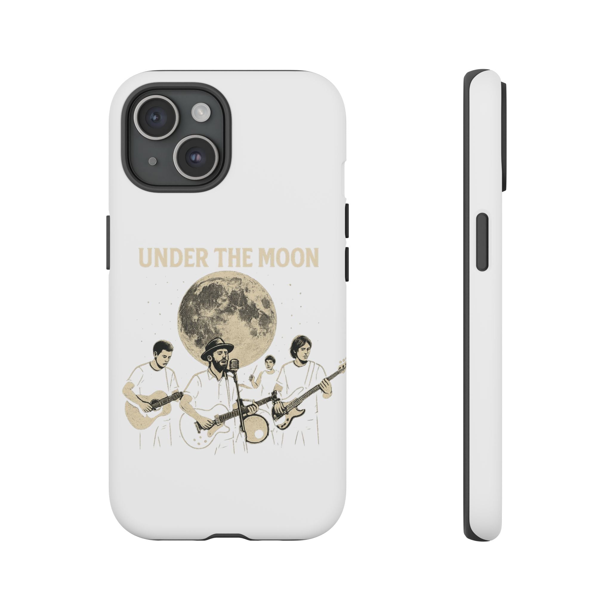 Moonlit Music Phone Case, Stellar Band Phone Cover, Celestial Gift for Music Lovers, Under the Moon Design, Festival Accessories