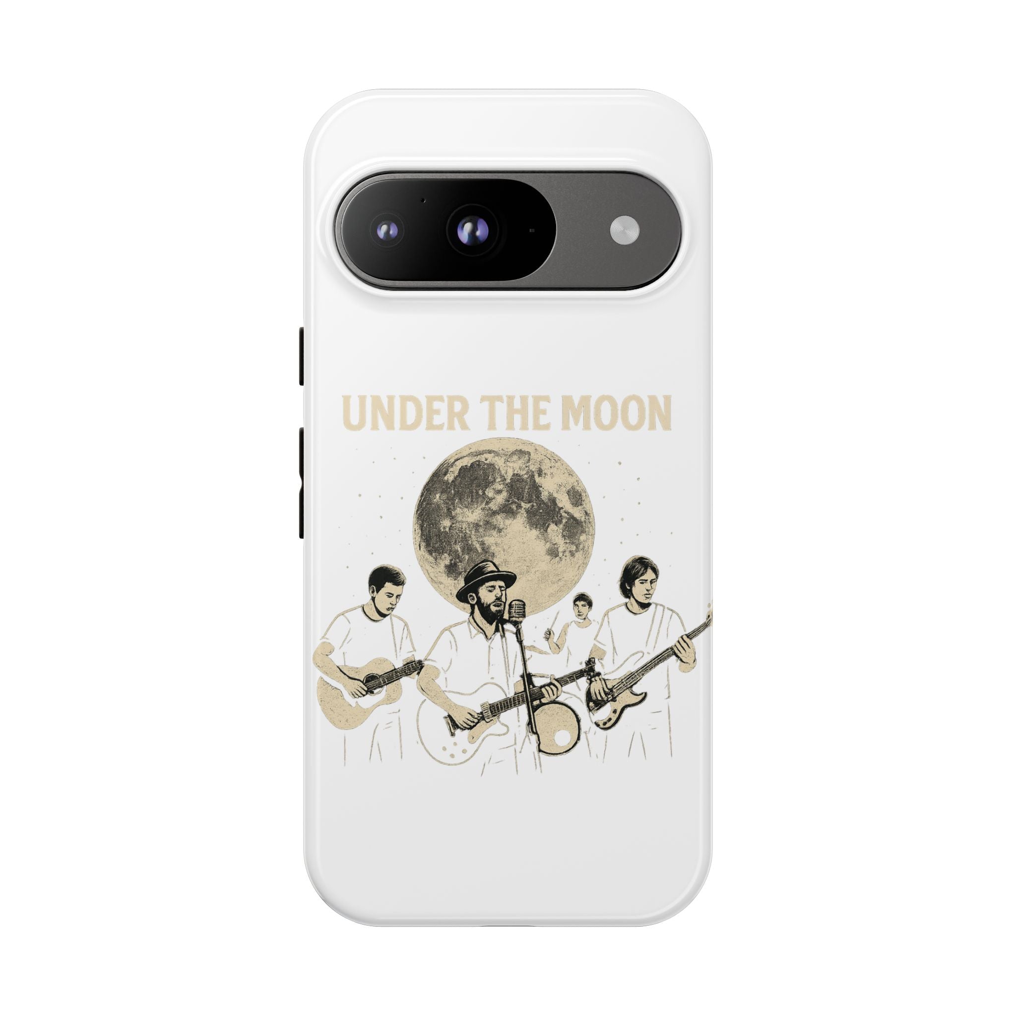 Moonlit Music Phone Case, Stellar Band Phone Cover, Celestial Gift for Music Lovers, Under the Moon Design, Festival Accessories
