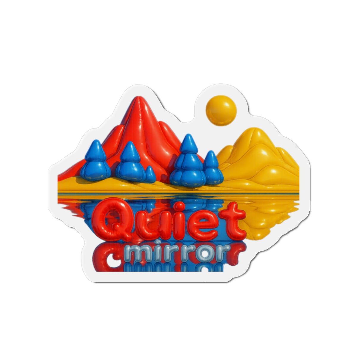 Vibrant Die-Cut Magnets - Colorful Landscape Design, Home Decor, Gift Ideas, Office Accessories, Fridge Magnet, Quiet Mirror