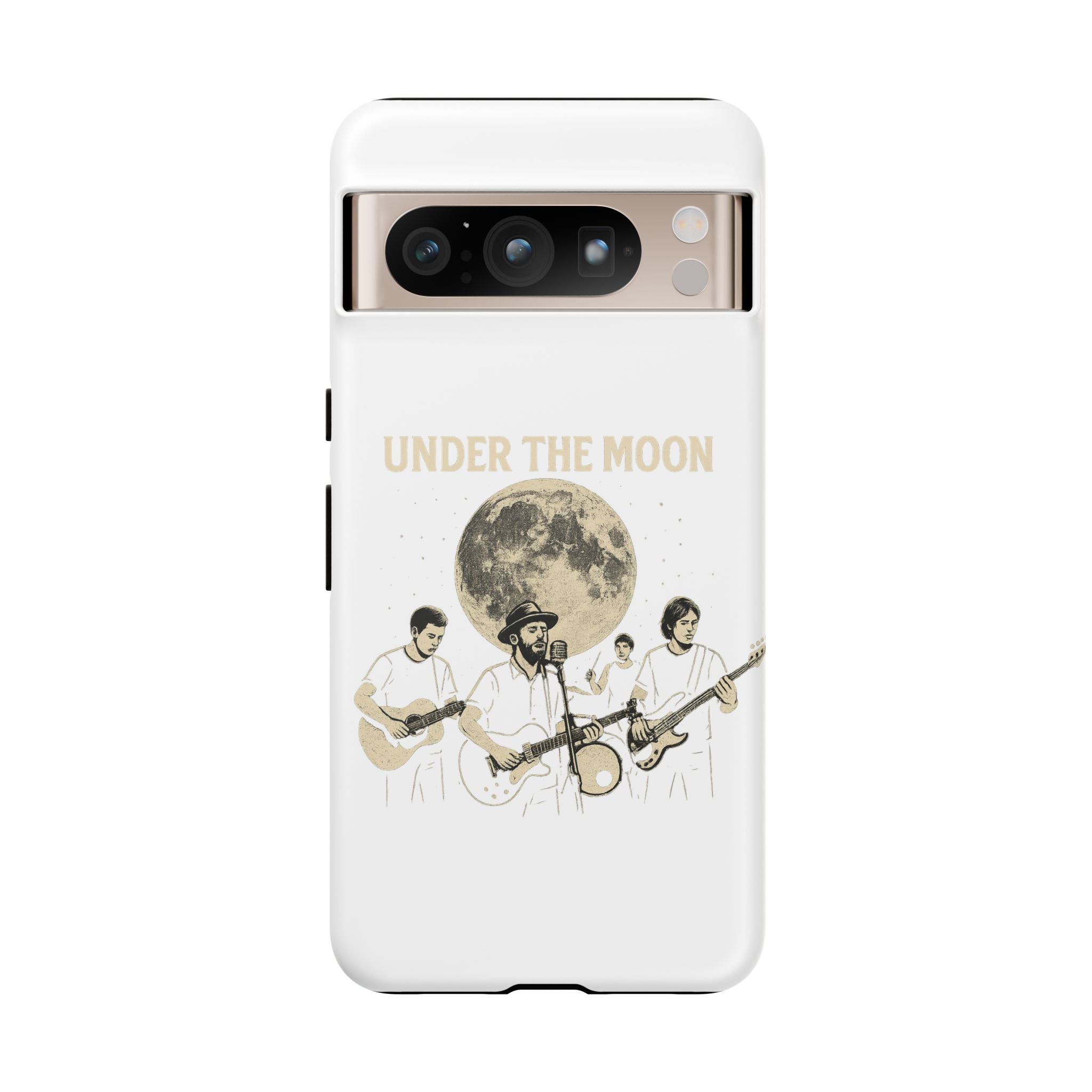 Moonlit Music Phone Case, Stellar Band Phone Cover, Celestial Gift for Music Lovers, Under the Moon Design, Festival Accessories