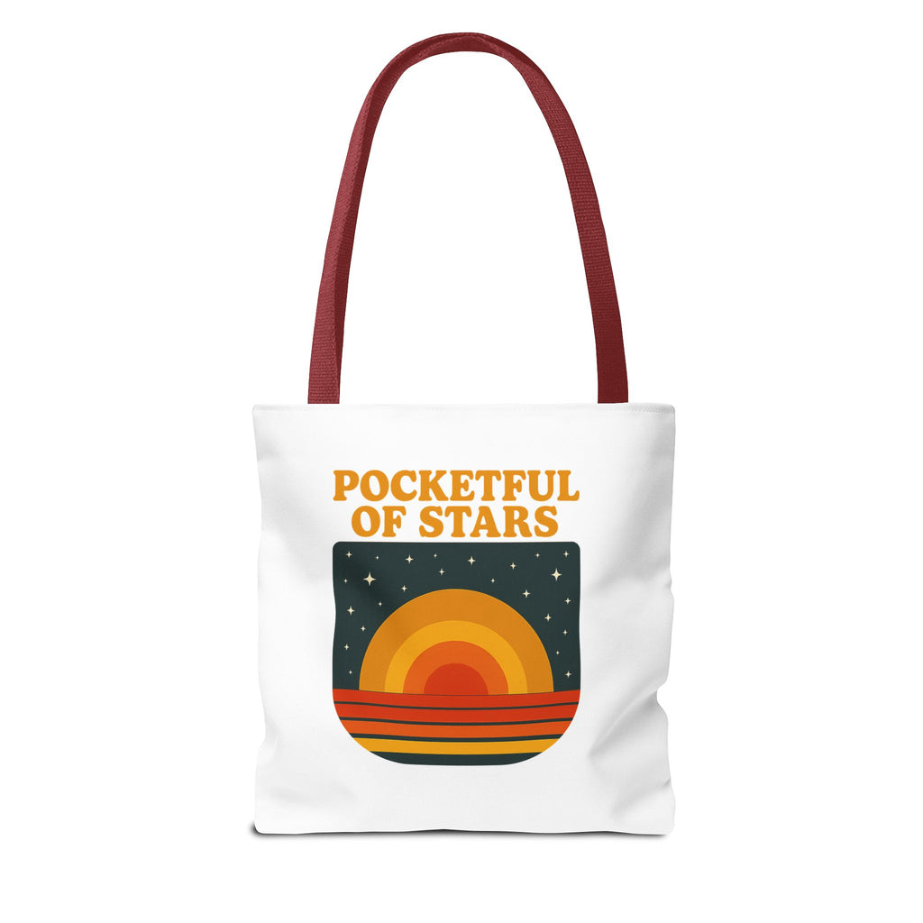 Retro Inspired Tote Bag - Pocketful of Stars, Eco-Friendly Bag, Beach Tote, Gift for Her, Boho Chic Accessory