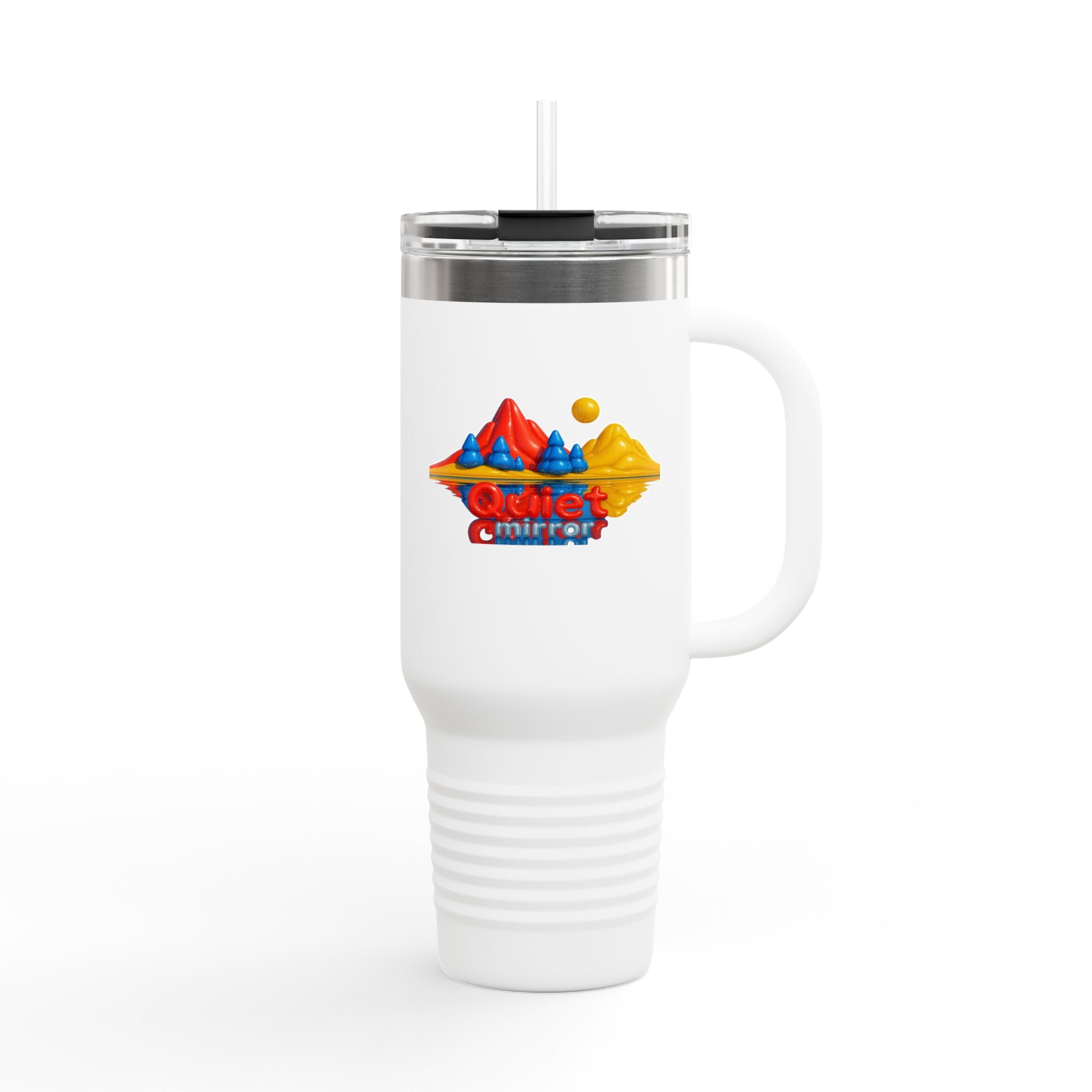 Vibrant Insulated Travel Mug, Fun Outdoor Drinks, Summer Coffee Mug, Perfect Birthday Gift, Colorful Adventure Mug