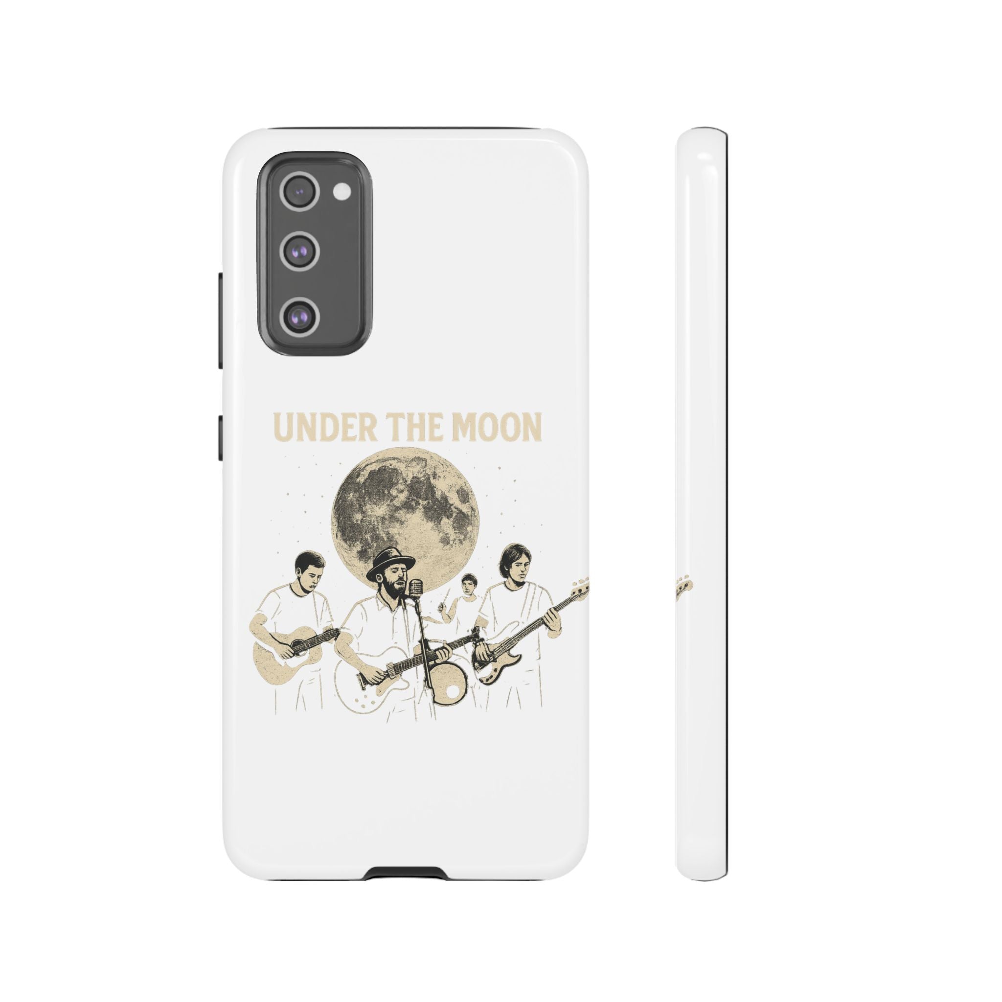 Moonlit Music Phone Case, Stellar Band Phone Cover, Celestial Gift for Music Lovers, Under the Moon Design, Festival Accessories