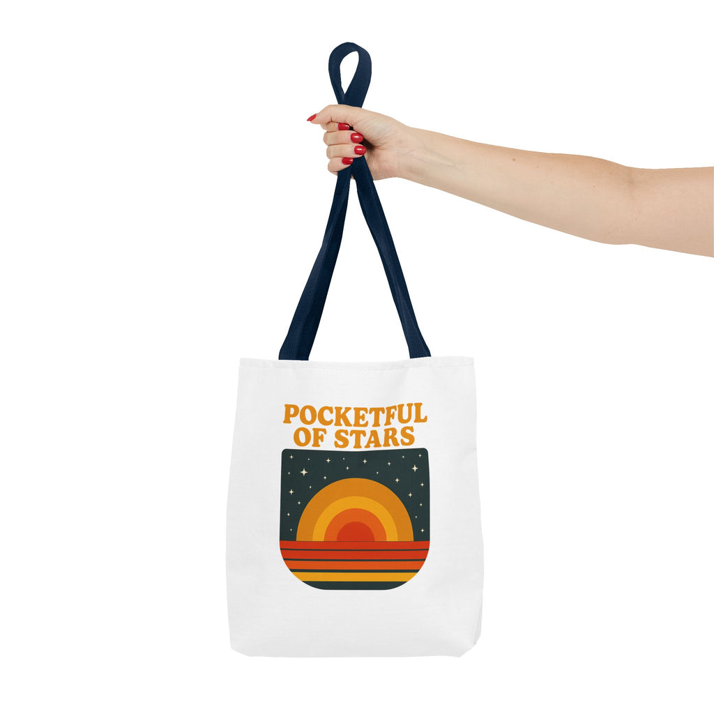 Retro Inspired Tote Bag - Pocketful of Stars, Eco-Friendly Bag, Beach Tote, Gift for Her, Boho Chic Accessory
